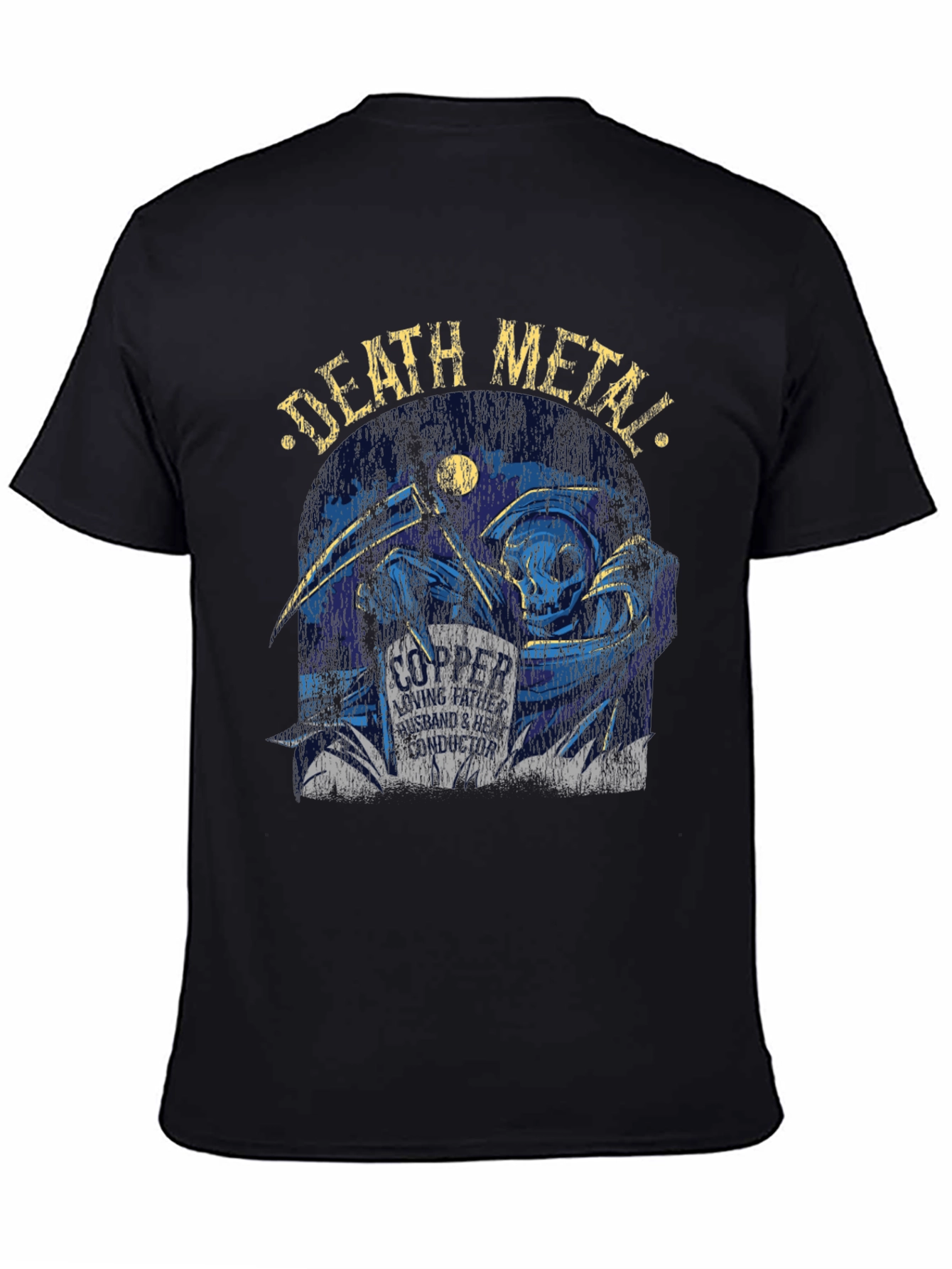 Death Metal Grim Reaper Graphic T-Shirt