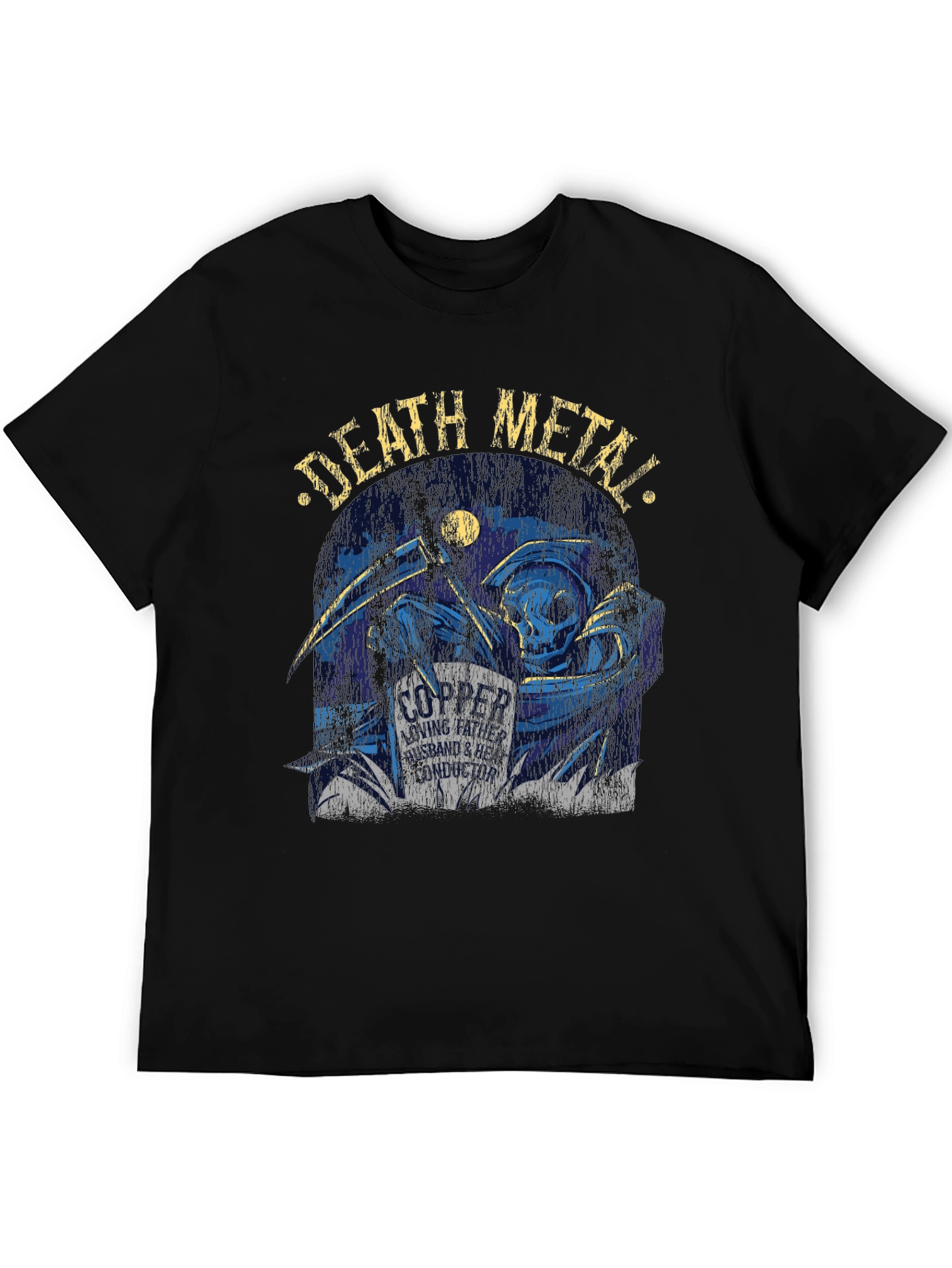 Death Metal Grim Reaper Graphic T-Shirt