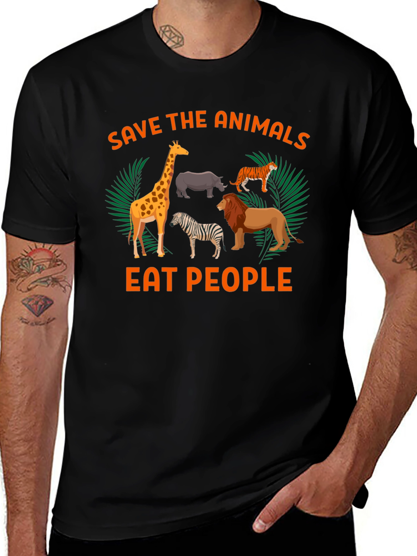 Save Animals Eat People Graphic T-Shirt