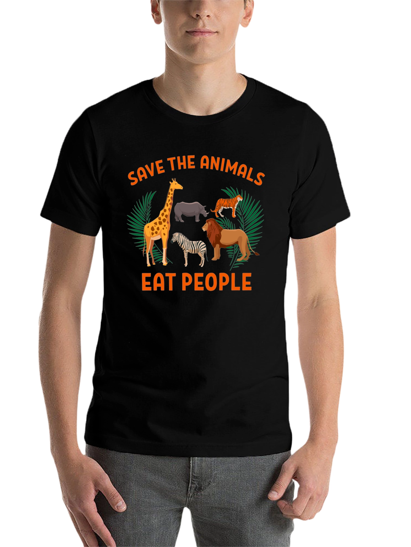 Save Animals Eat People Graphic T-Shirt