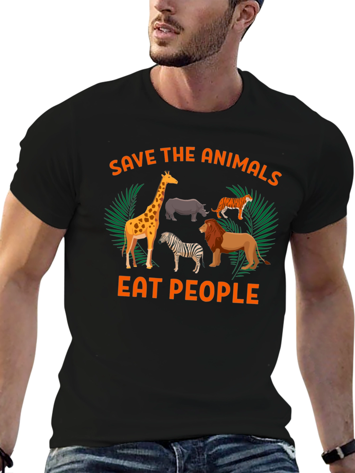 Save Animals Eat People Graphic T-Shirt