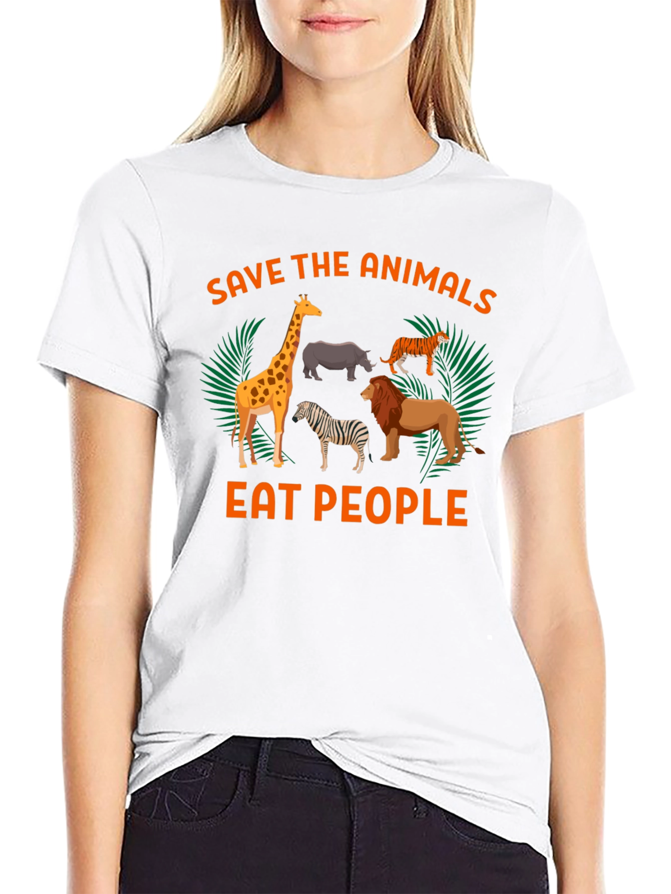 Save Animals Eat People Graphic T-Shirt