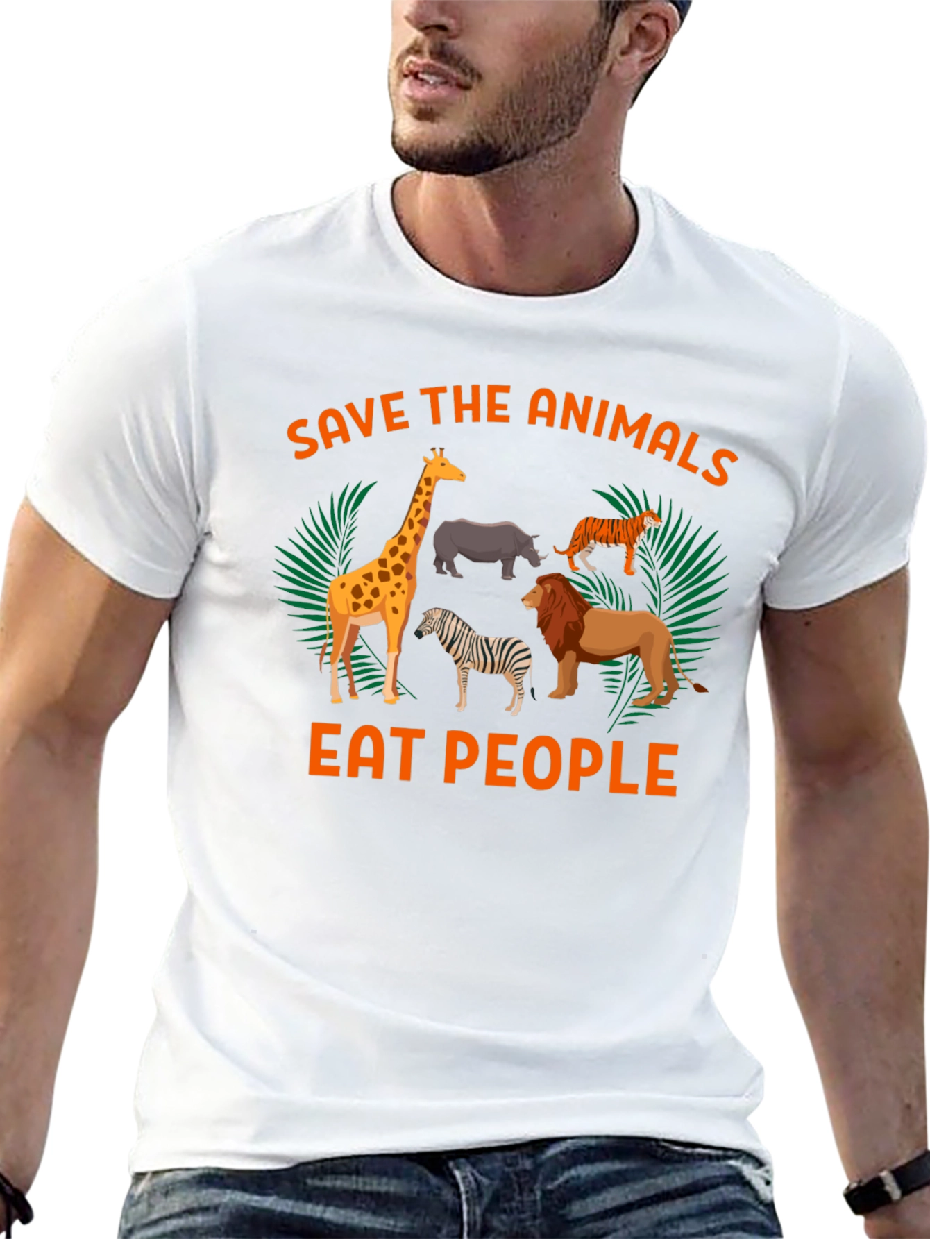 Save Animals Eat People Graphic T-Shirt