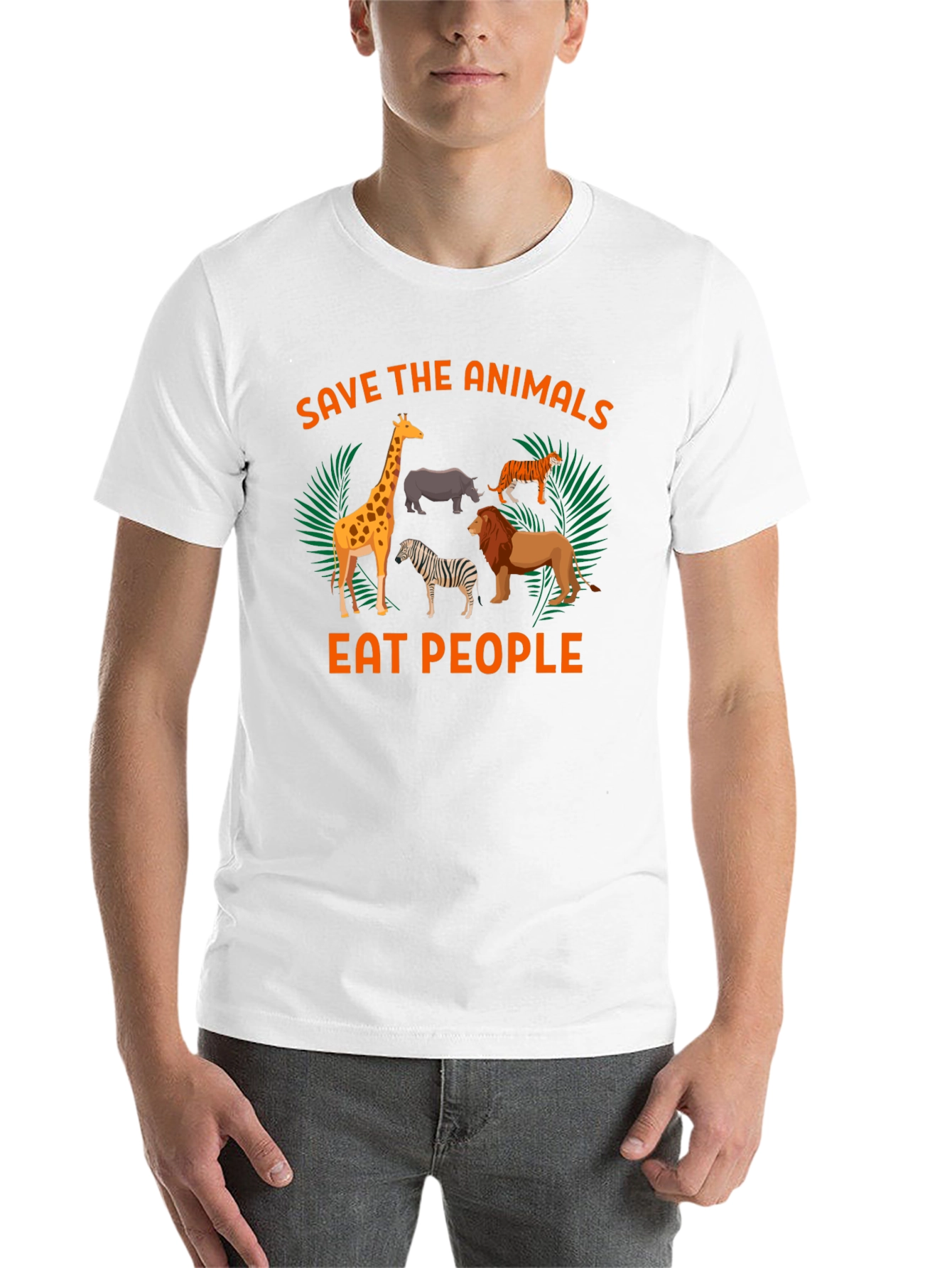 Save Animals Eat People Graphic T-Shirt