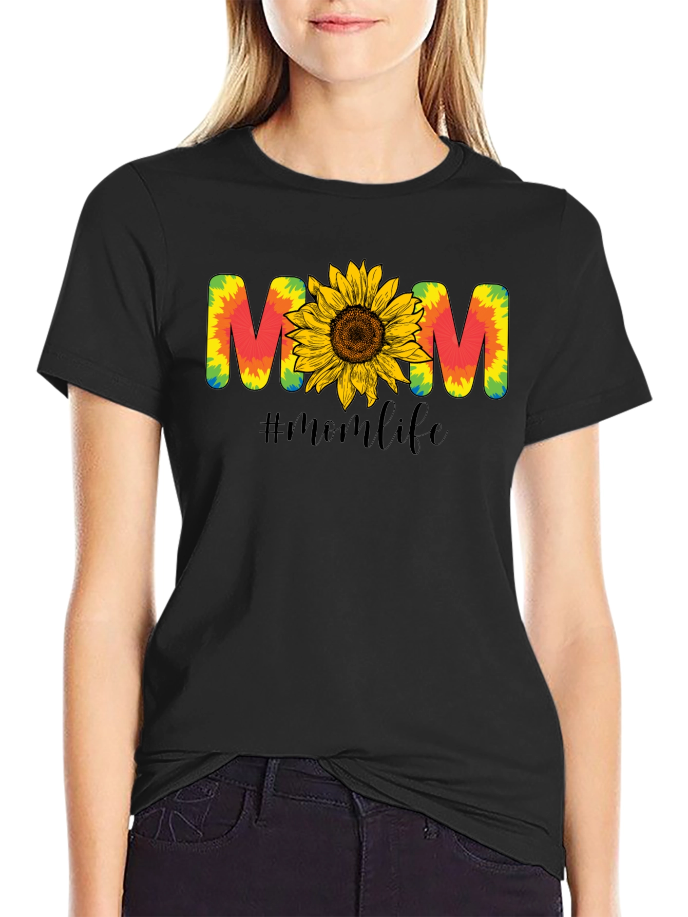 Mom Life Sunflower Graphic Tee