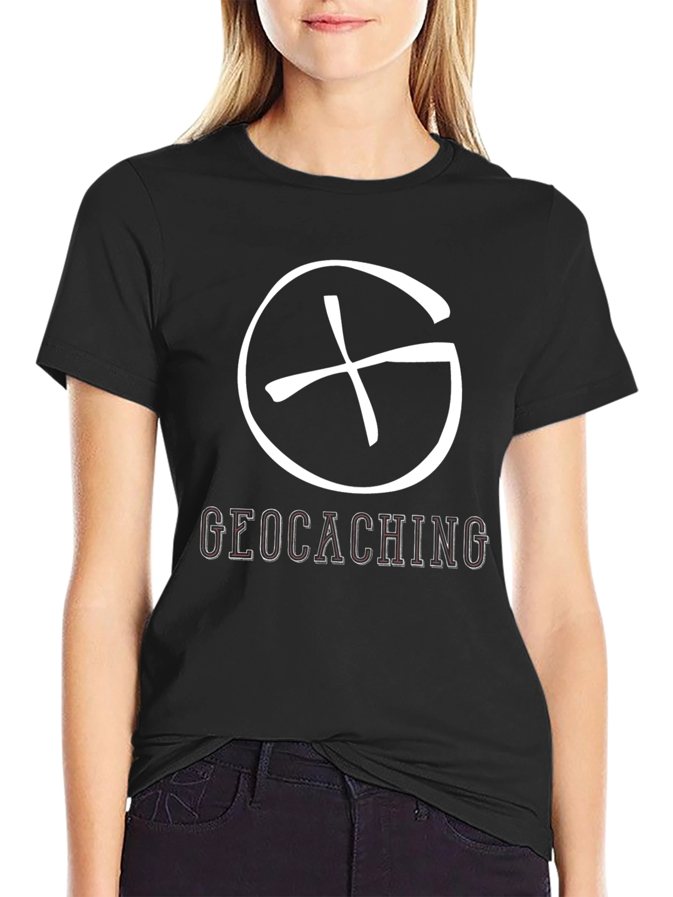 Geocaching Graphic Tee - Black Cotton Blend