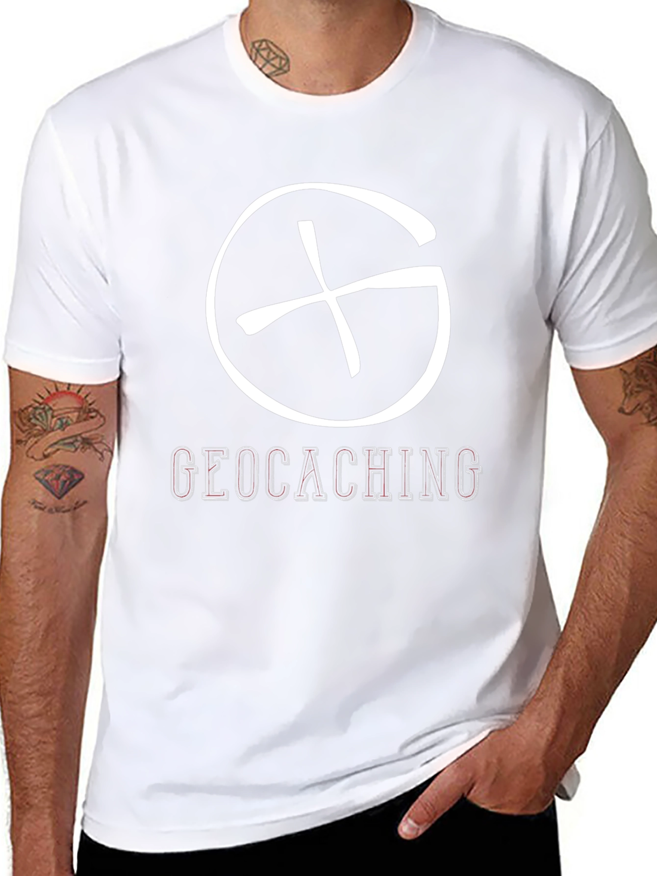 Geocaching Graphic Tee - Black Cotton Blend