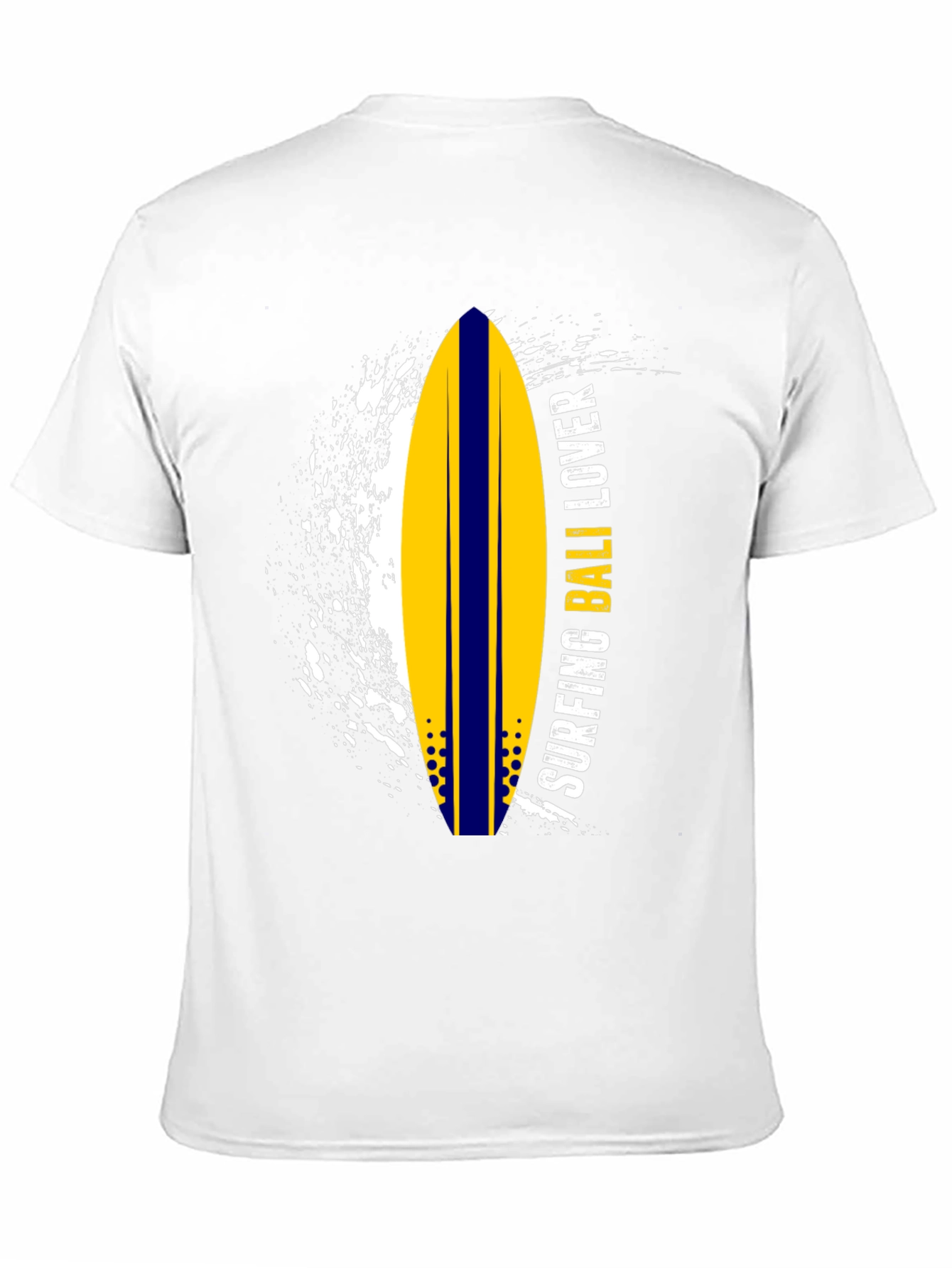 Surfing Bali Lover Black Graphic Tee