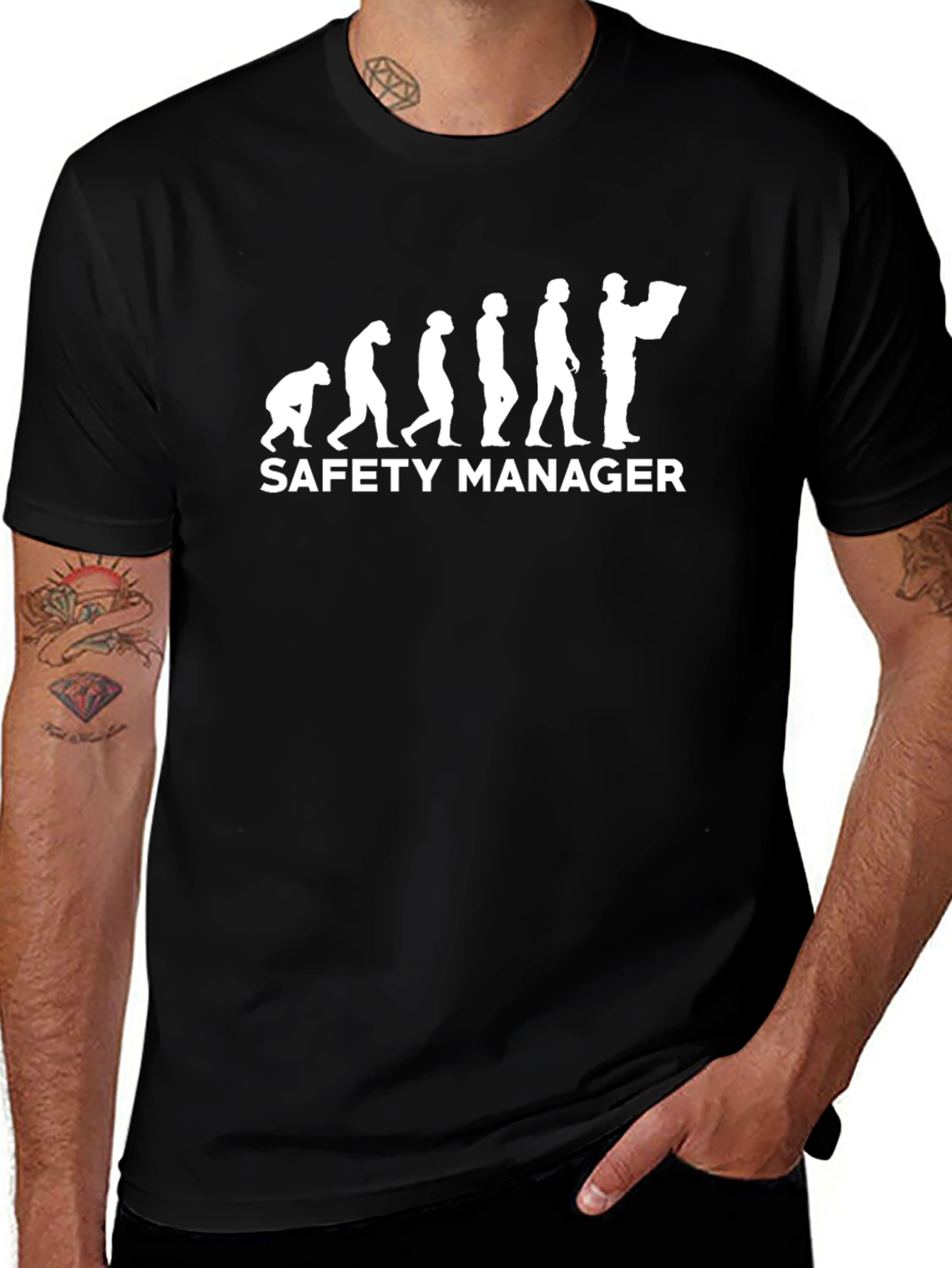 Safety Manager Evolution T-Shirt - Funny Work Tee