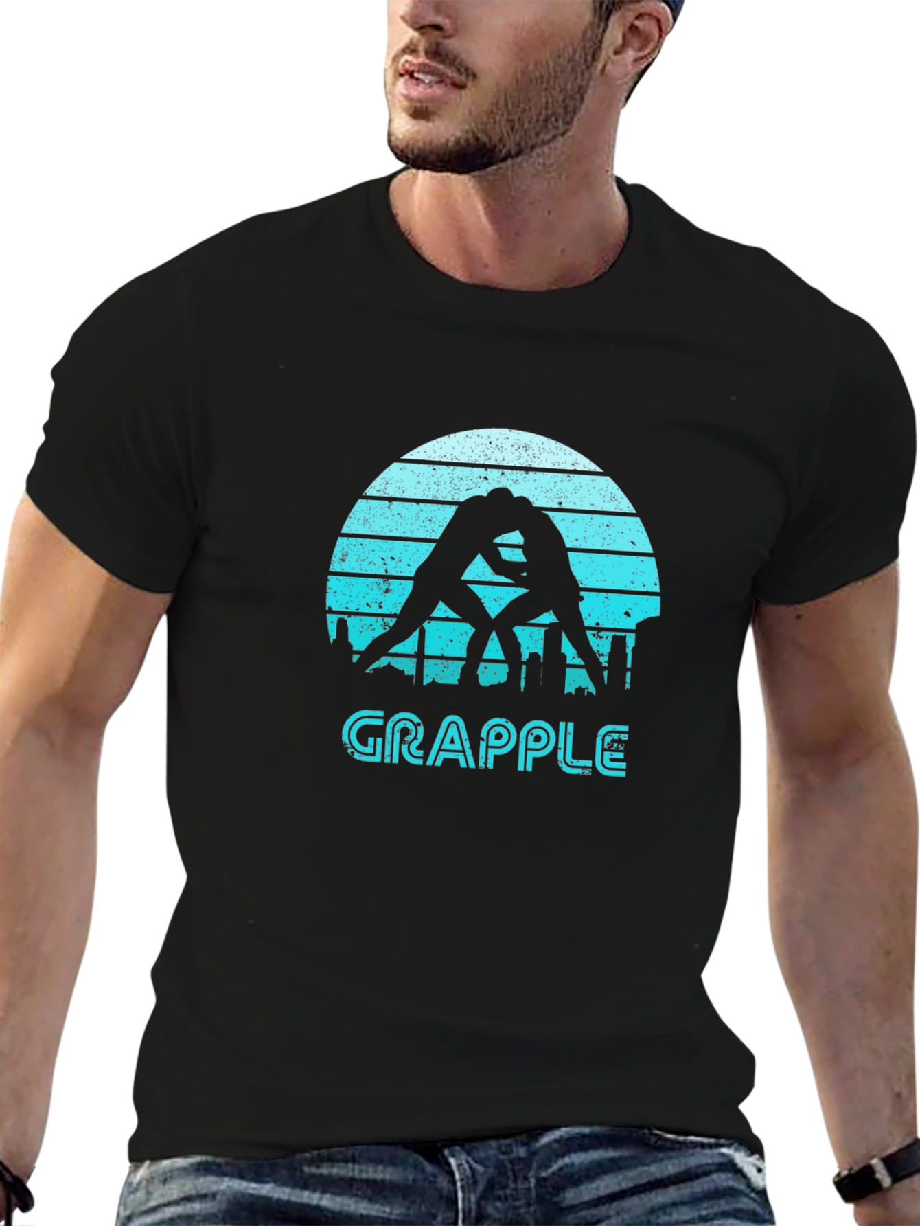 Grapple Wrestling T-Shirt - Retro Style