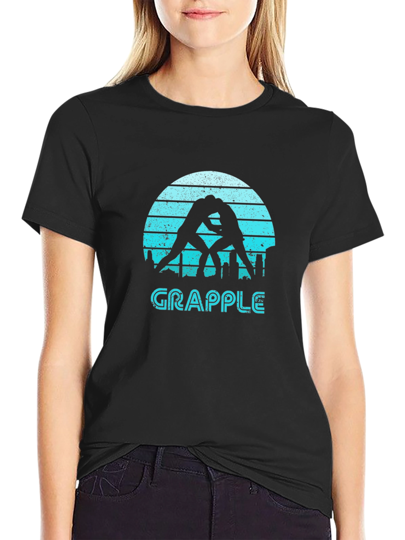 Grapple Wrestling T-Shirt - Retro Style