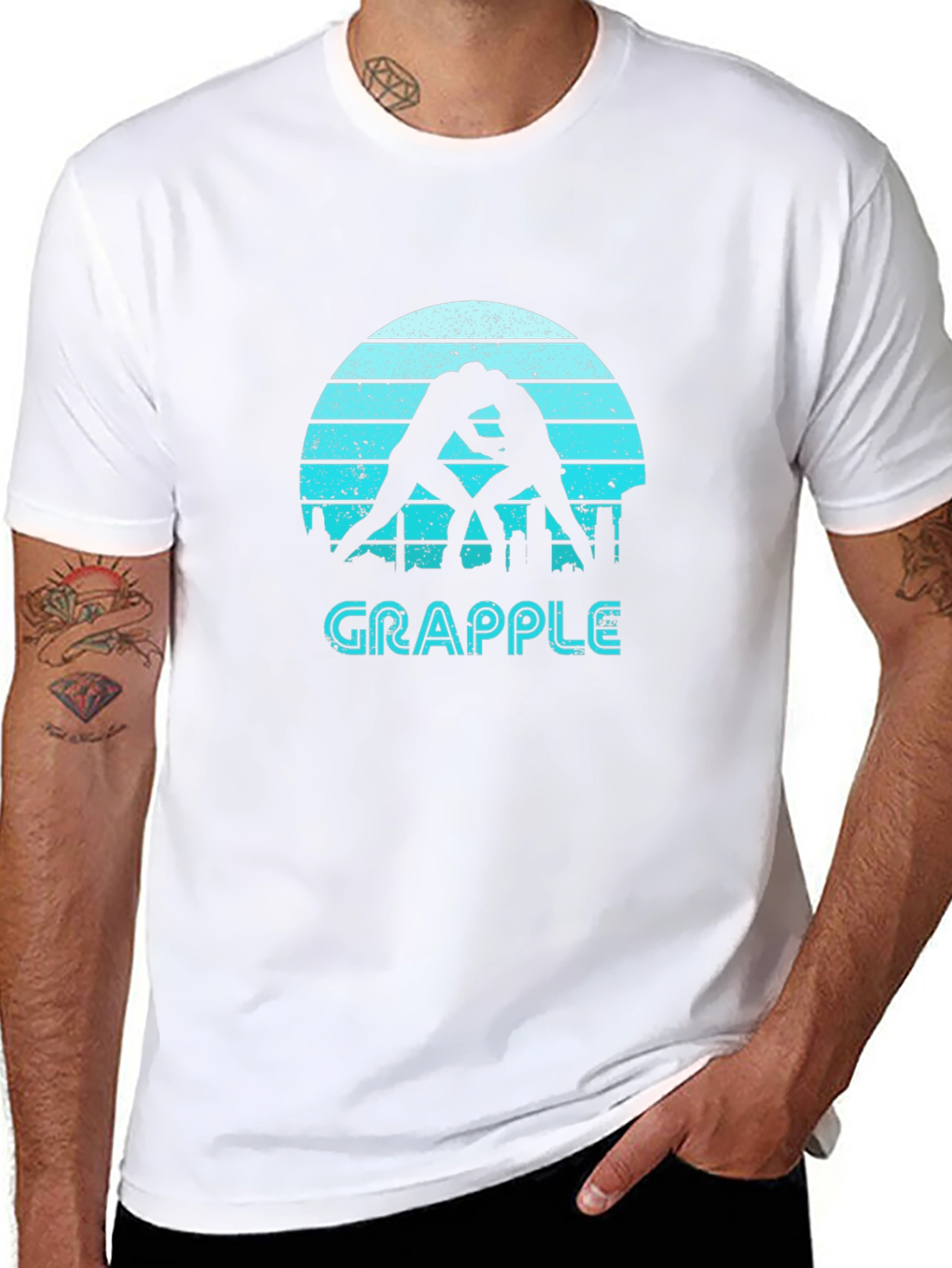 Grapple Wrestling T-Shirt - Retro Style