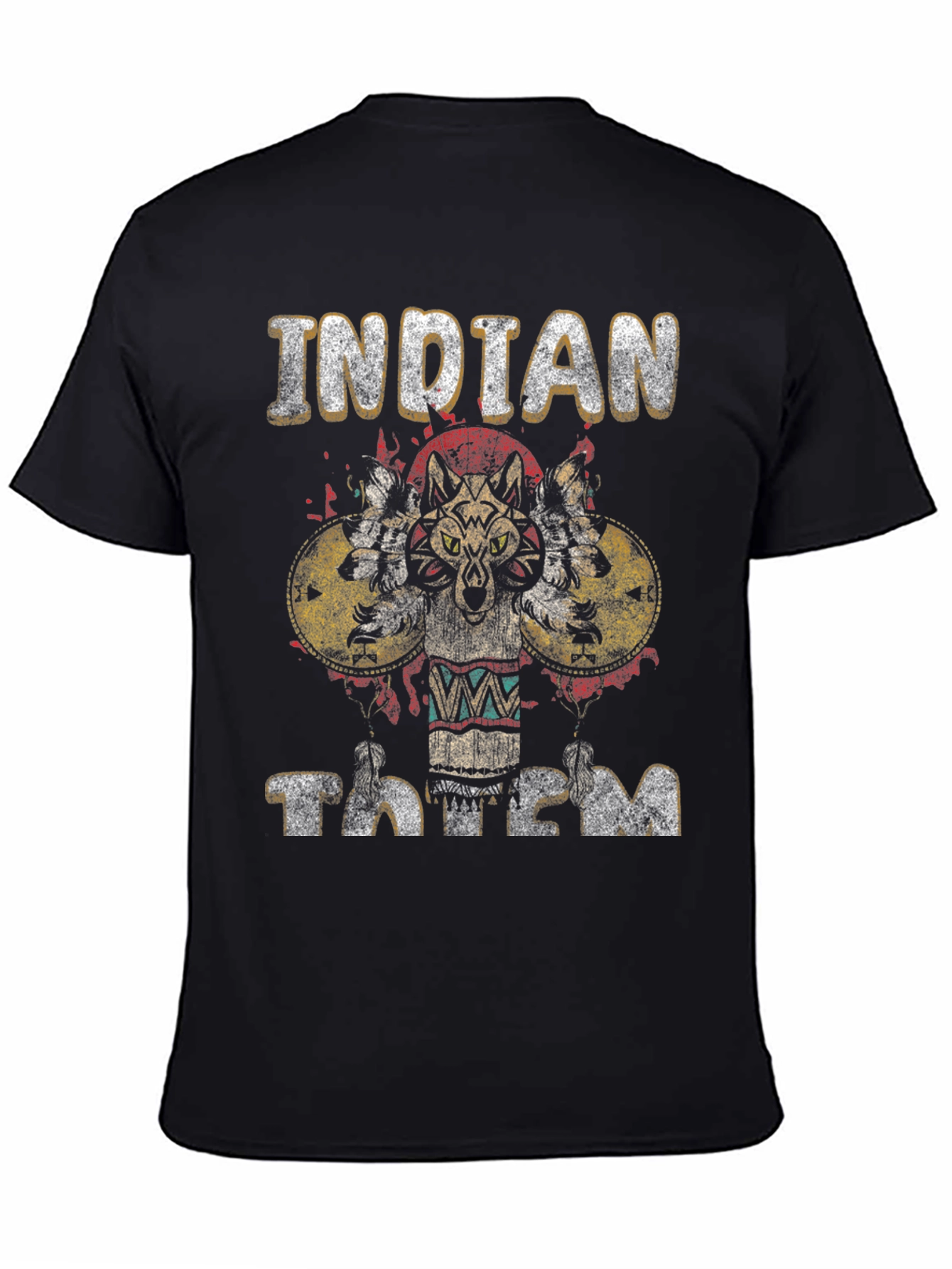 Indian Totem Graphic Print T-Shirt