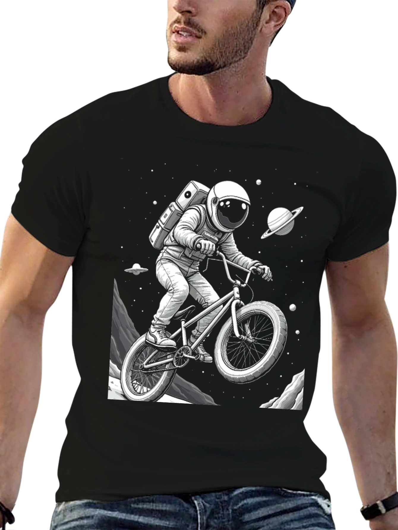 Astronaut BMX Space T-Shirt