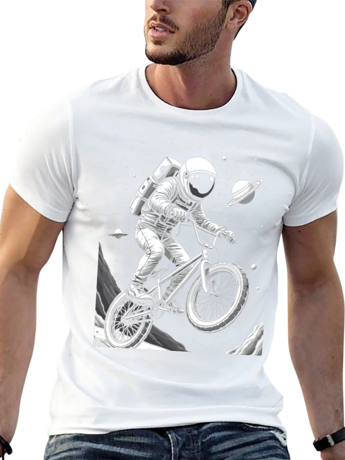 Astronaut BMX Space T-Shirt