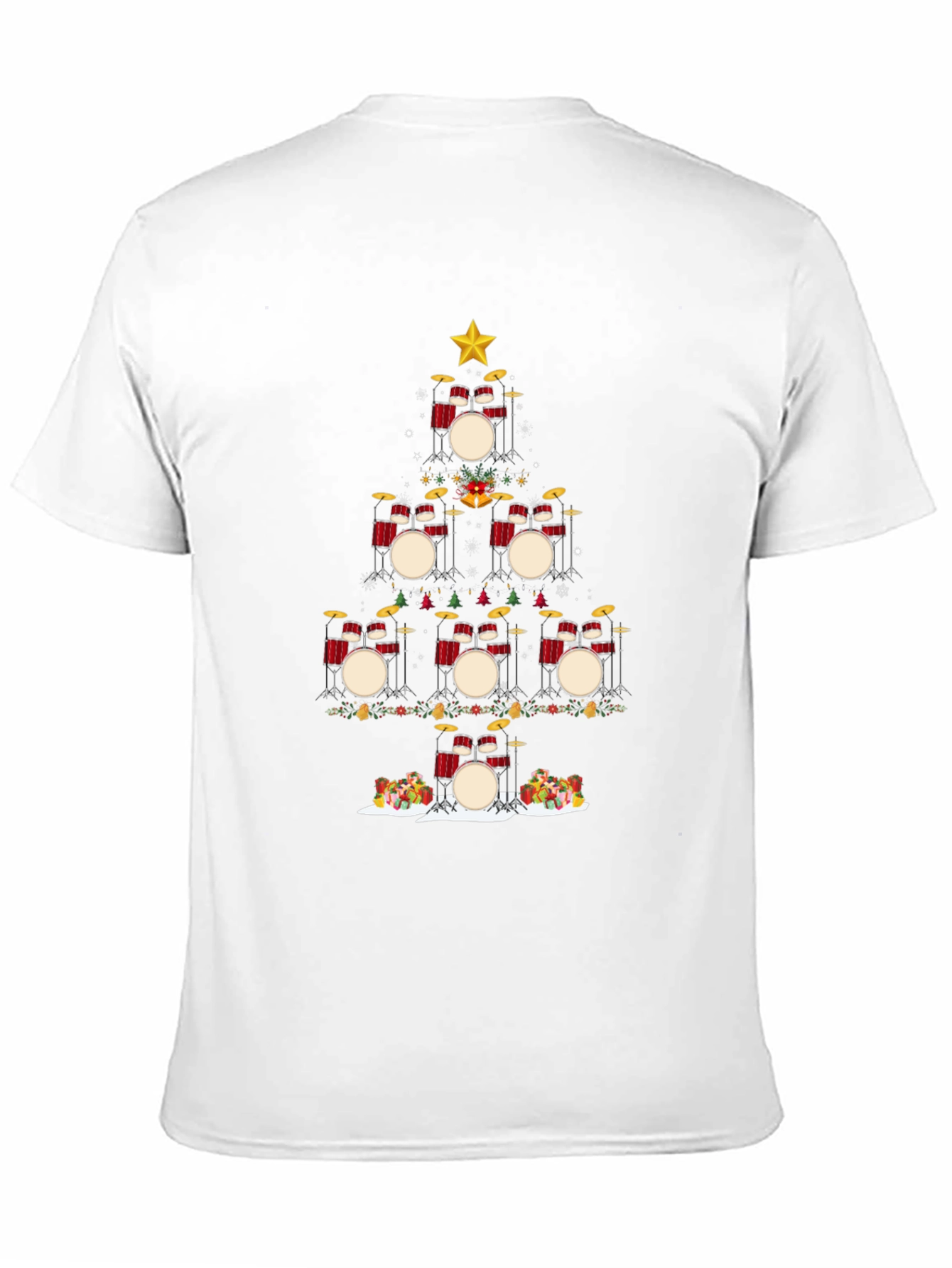 Drum Set Christmas Tree T-Shirt