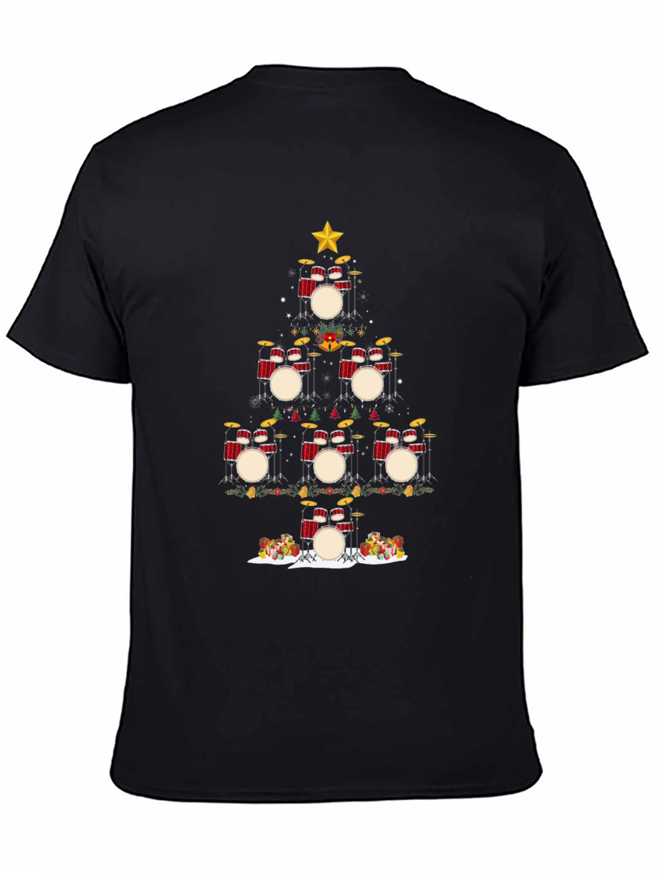 Drum Set Christmas Tree T-Shirt