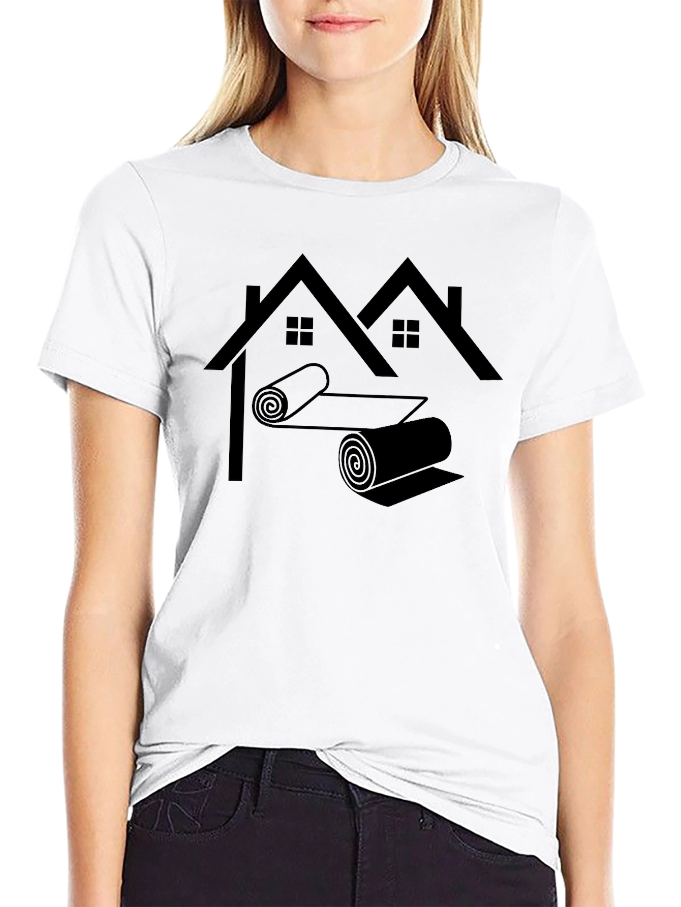 Roofer T-Shirt - Home Building Black Tee