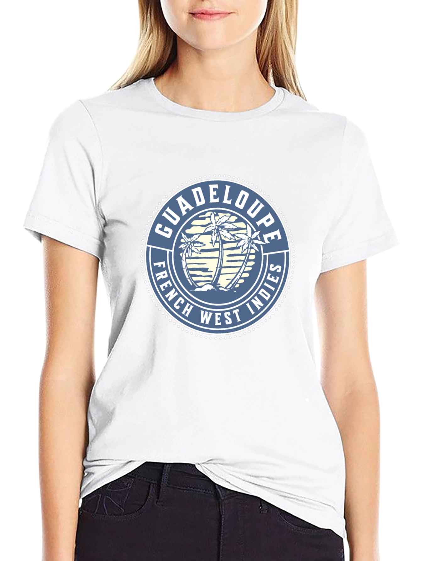 Guadeloupe French West Indies Mens Black T-Shirt
