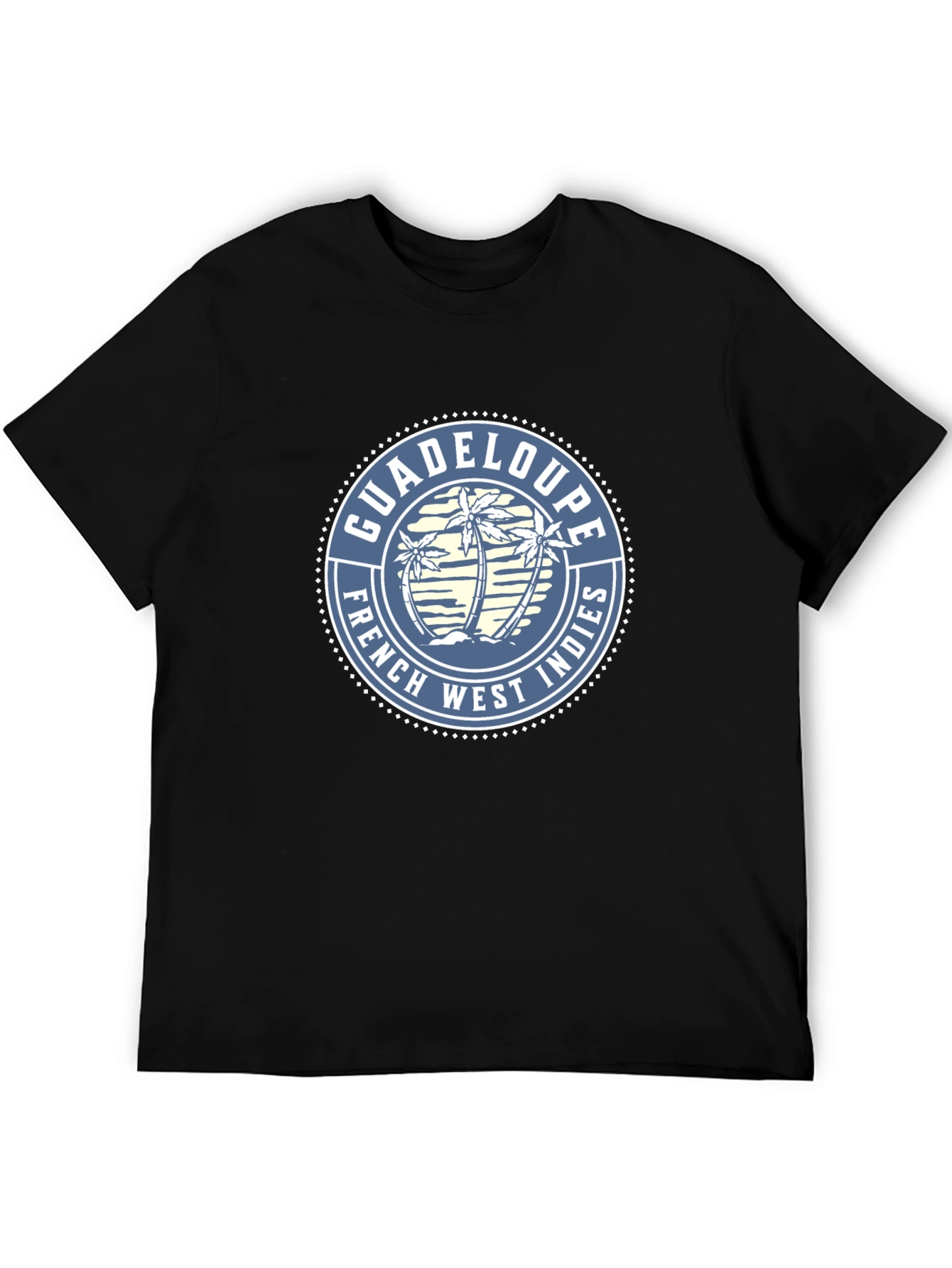 Guadeloupe French West Indies Mens Black T-Shirt
