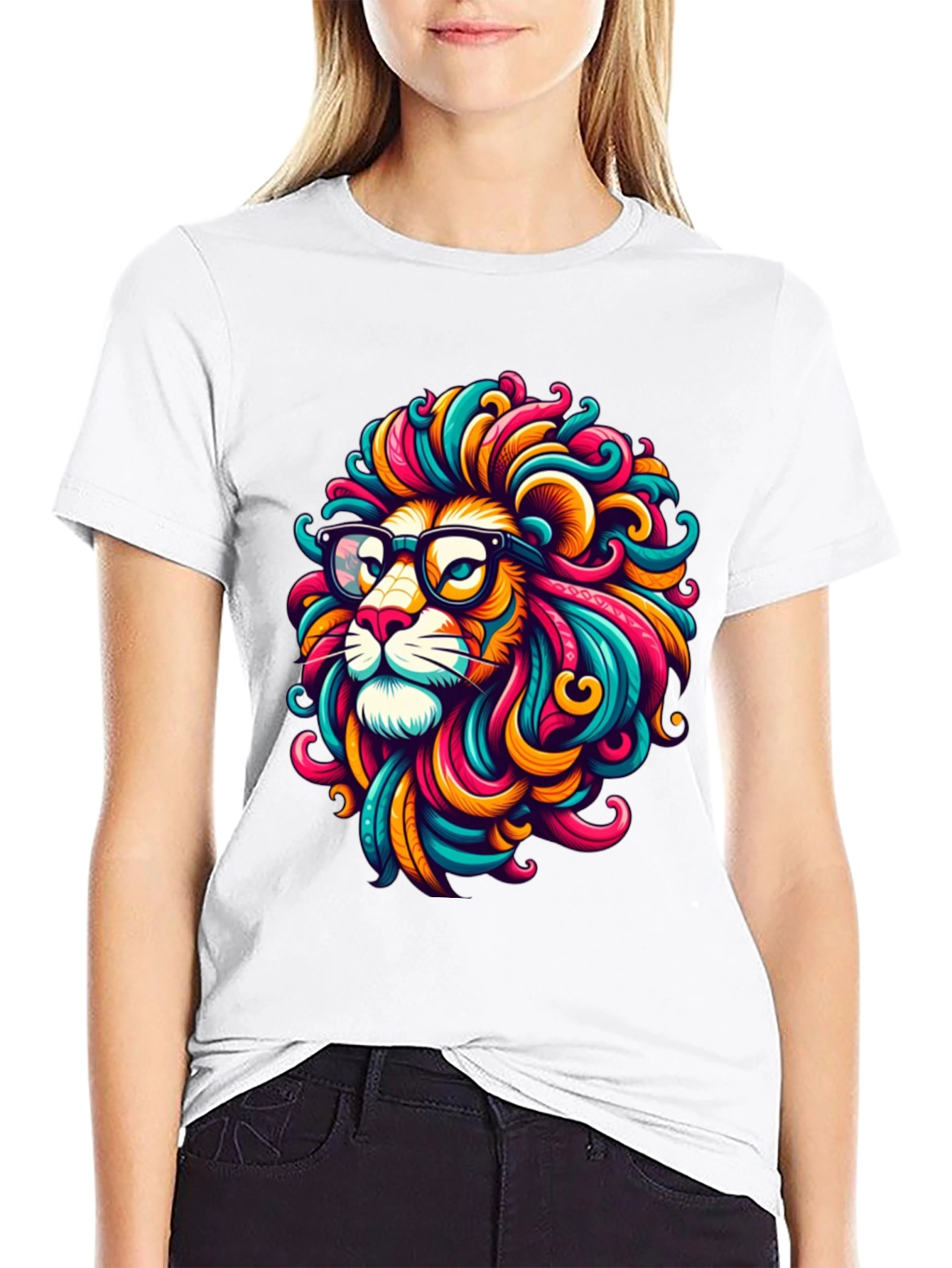 Cool Lion Graphic Tee - Stylish Black T-Shirt