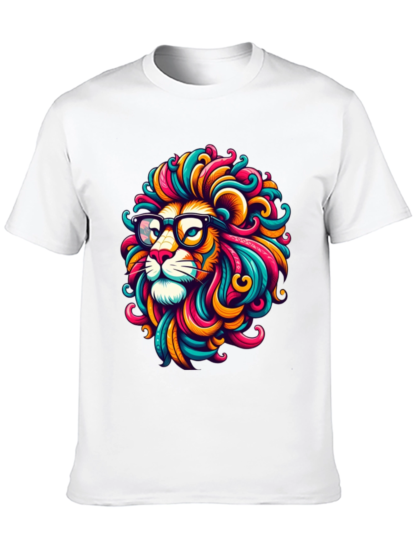 Cool Lion Graphic Tee - Stylish Black T-Shirt