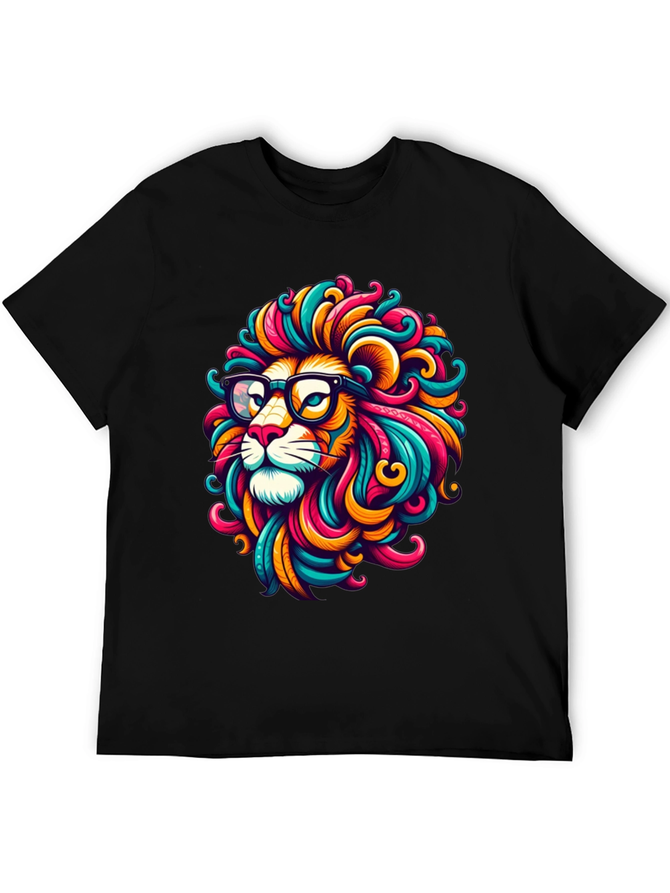 Cool Lion Graphic Tee - Stylish Black T-Shirt