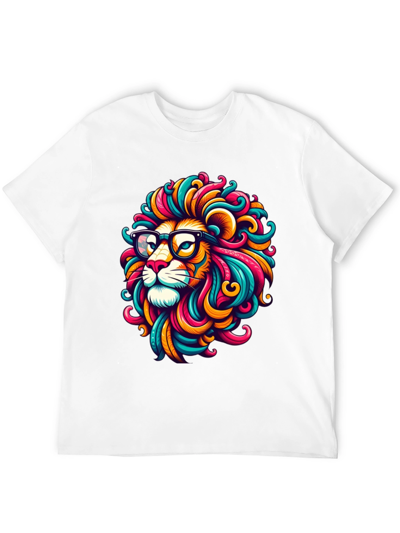 Cool Lion Graphic Tee - Stylish Black T-Shirt