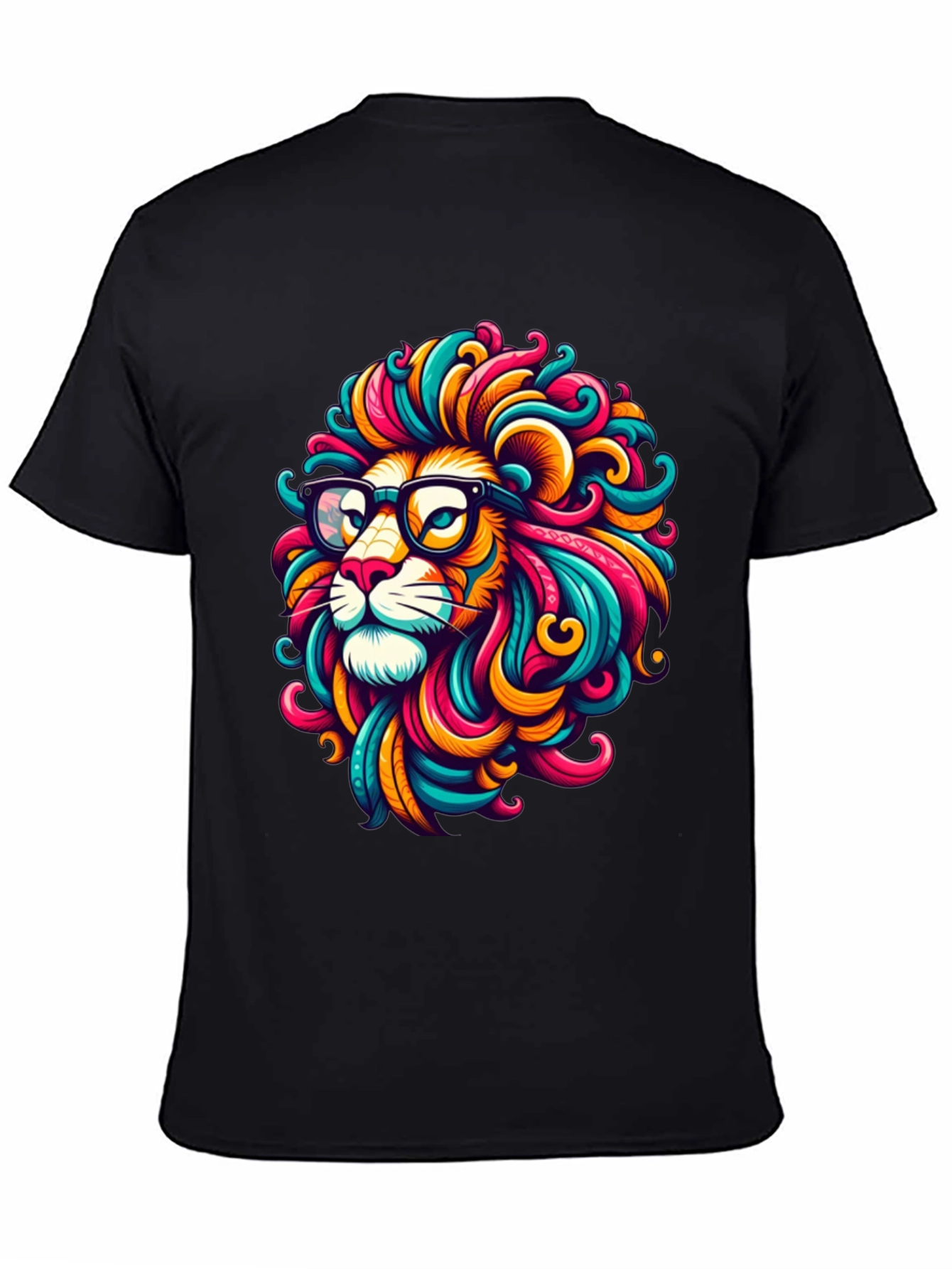 Cool Lion Graphic Tee - Stylish Black T-Shirt