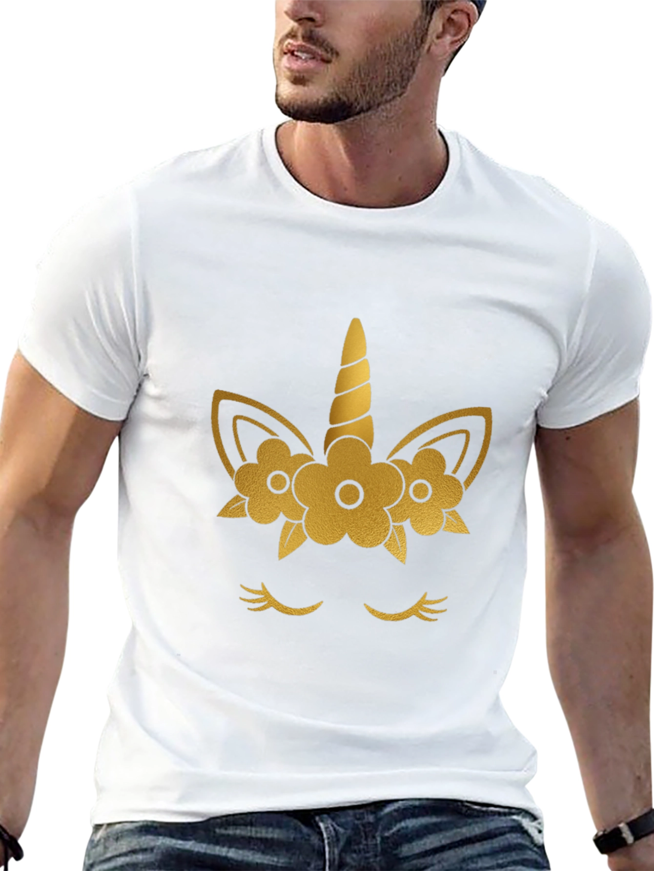 Unicorn Tee - Gold Foil Design