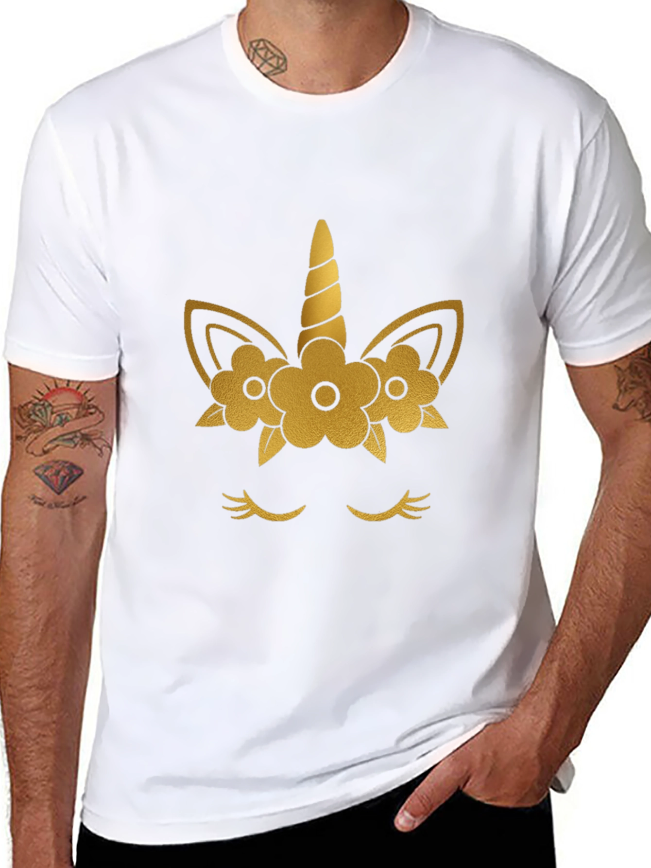 Unicorn Tee - Gold Foil Design