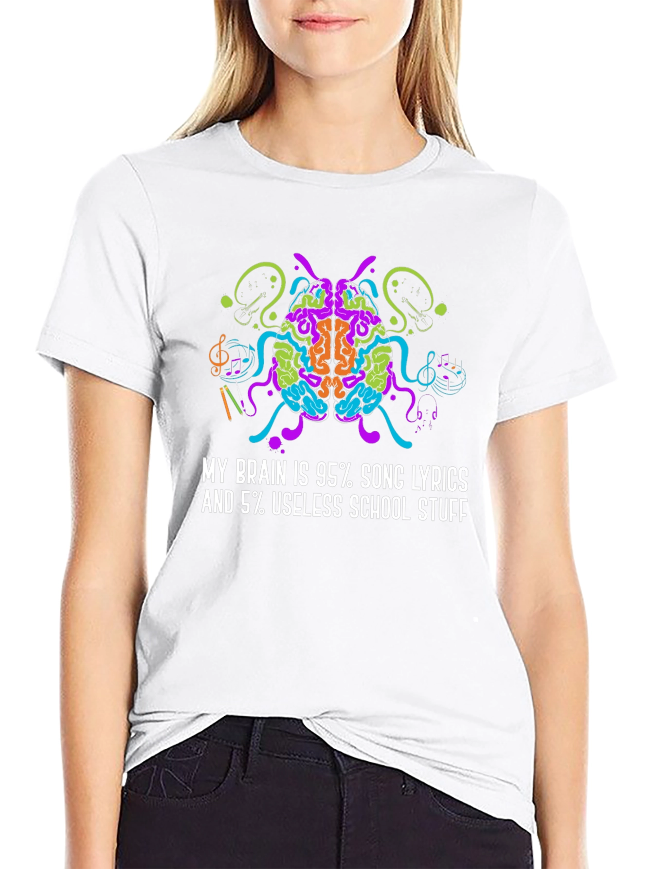 Brain Song Lyrics Graphic Tee