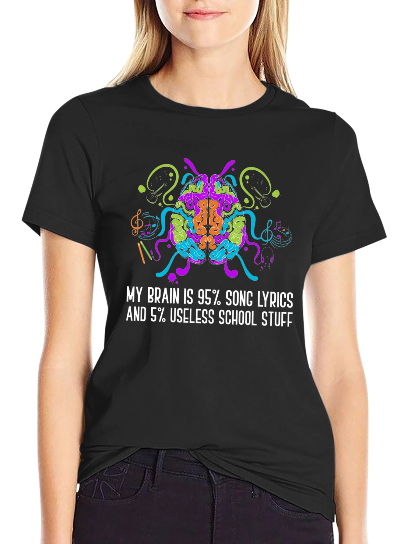 Brain Song Lyrics Graphic Tee
