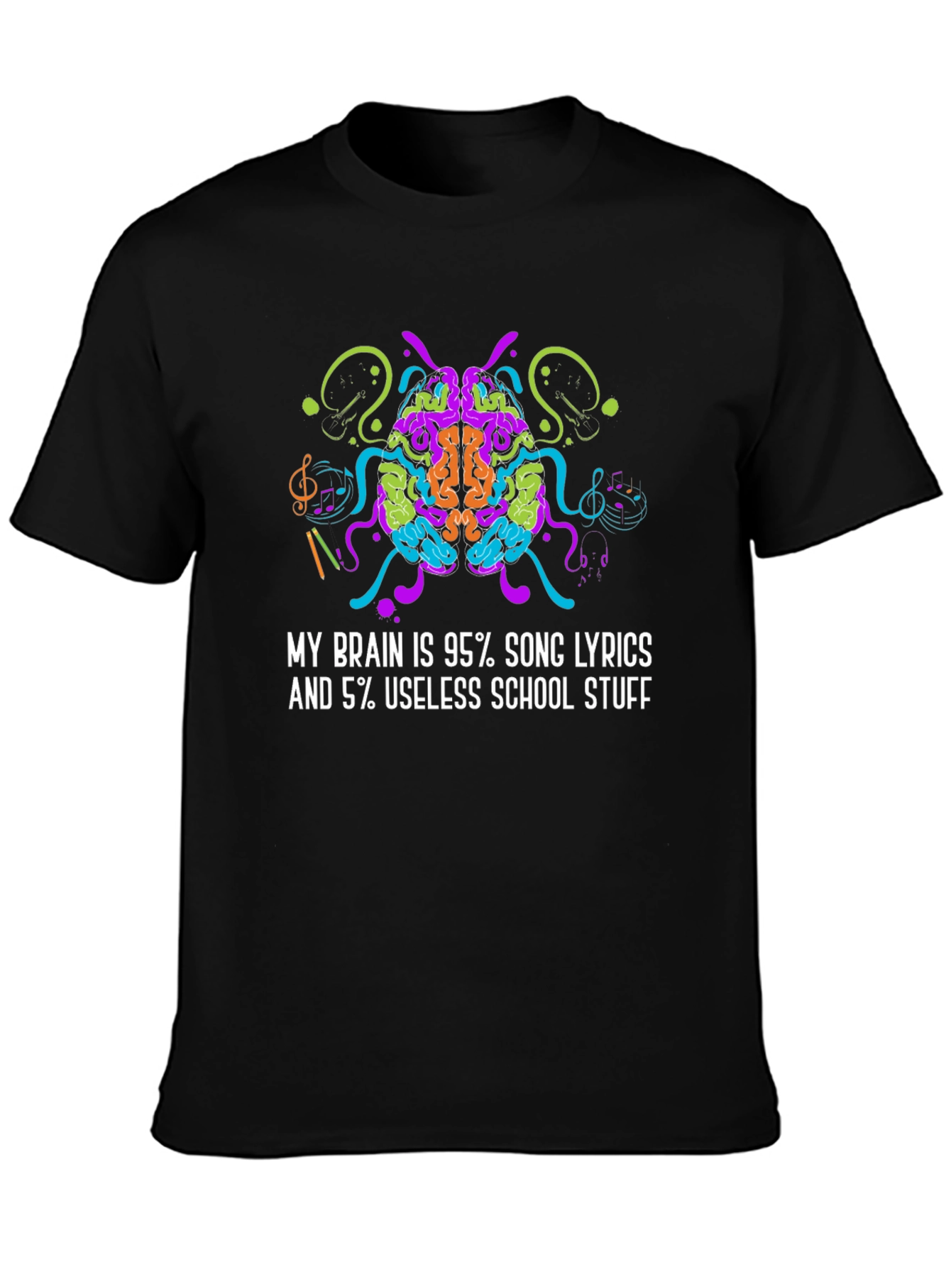 Brain Song Lyrics Graphic Tee