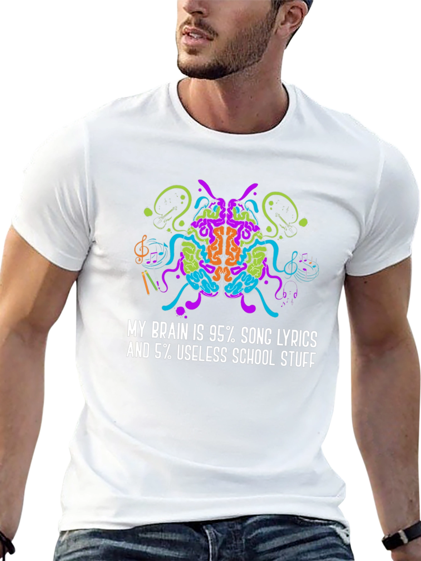 Brain Song Lyrics Graphic Tee