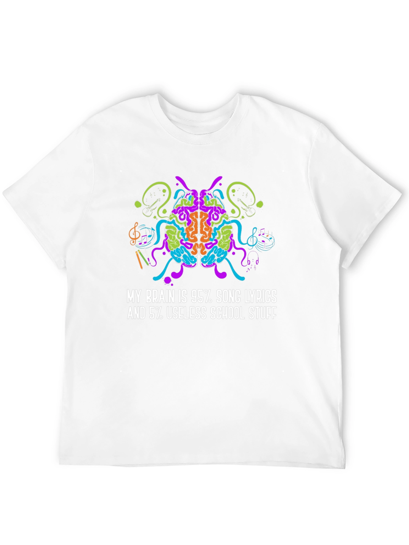 Brain Song Lyrics Graphic Tee