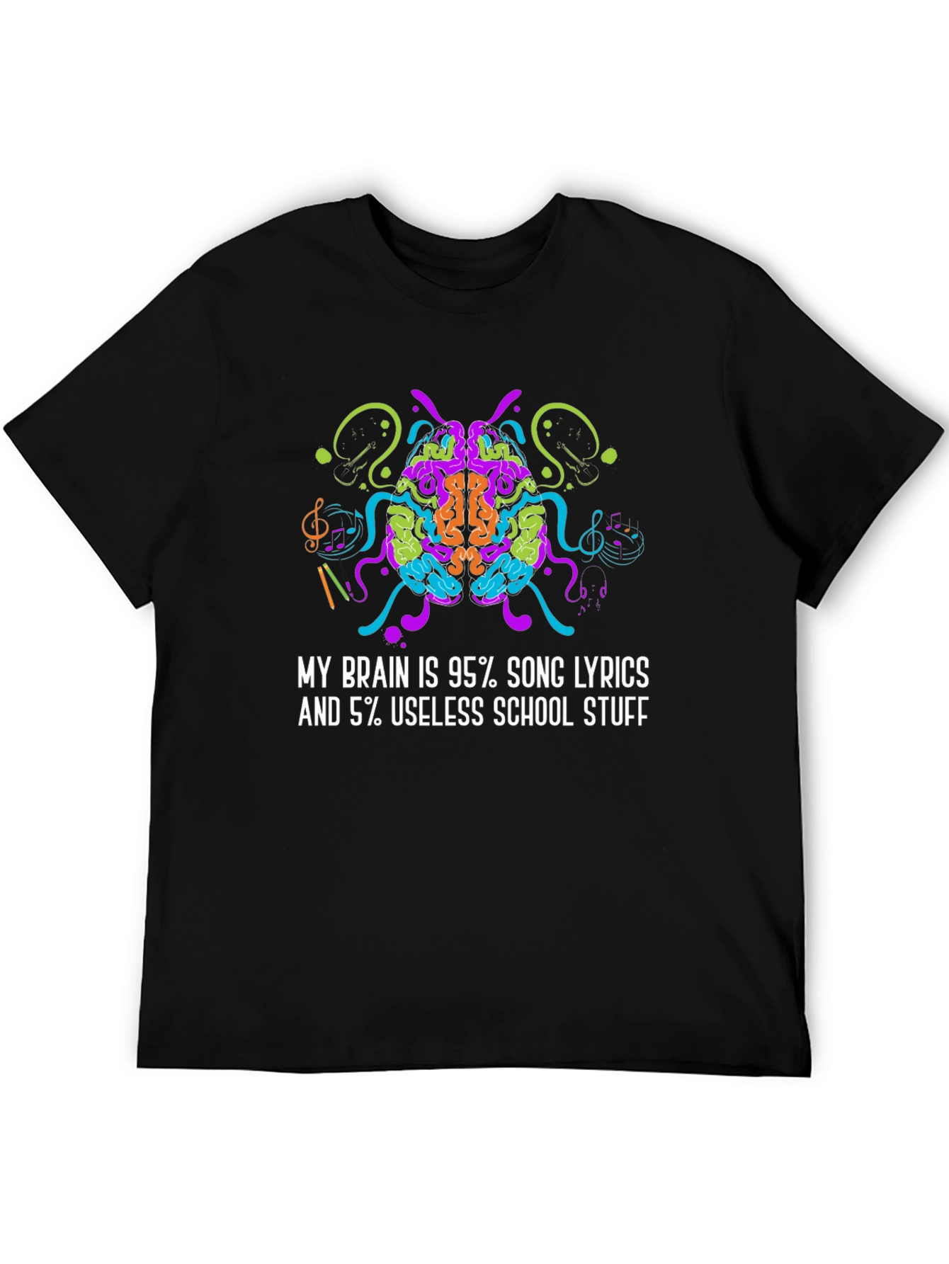 Brain Song Lyrics Graphic Tee