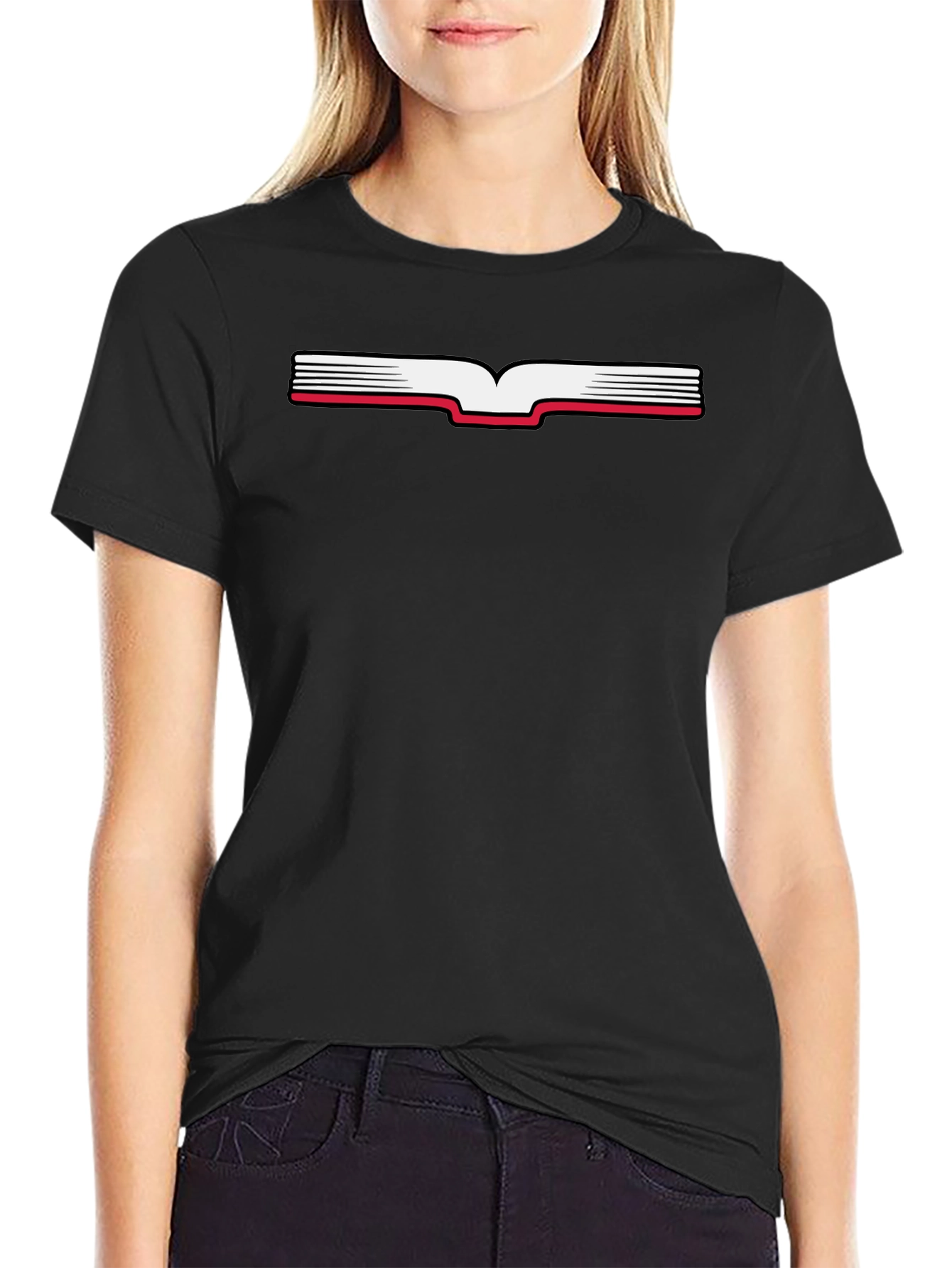 Book Logo Black T-Shirt - Casual Style