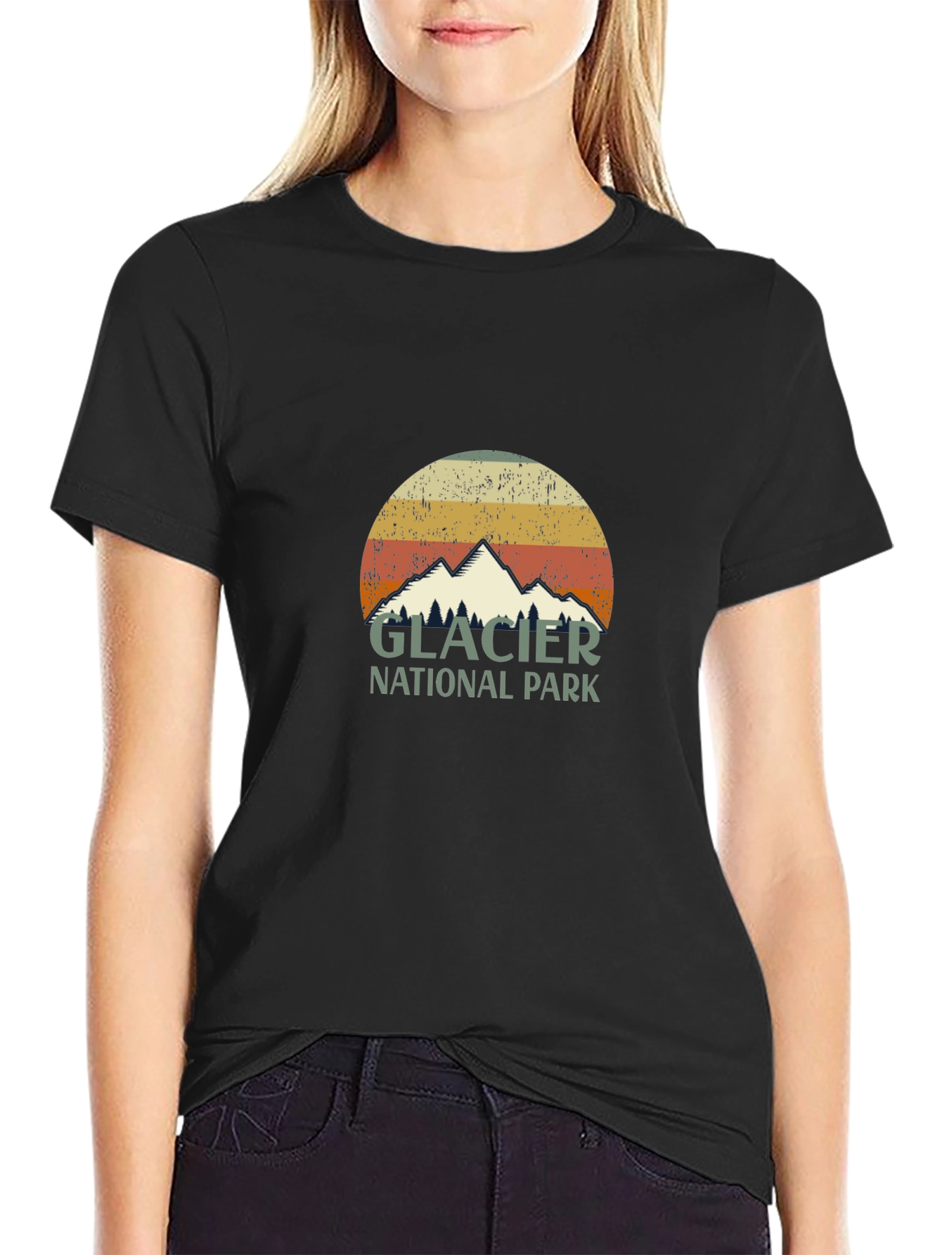 Glacier National Park Retro Graphic Tee