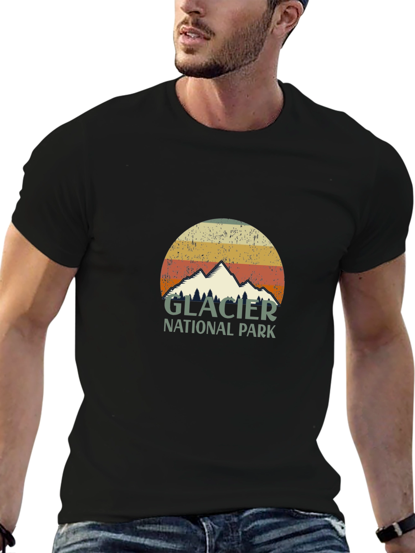 Glacier National Park Retro Graphic Tee