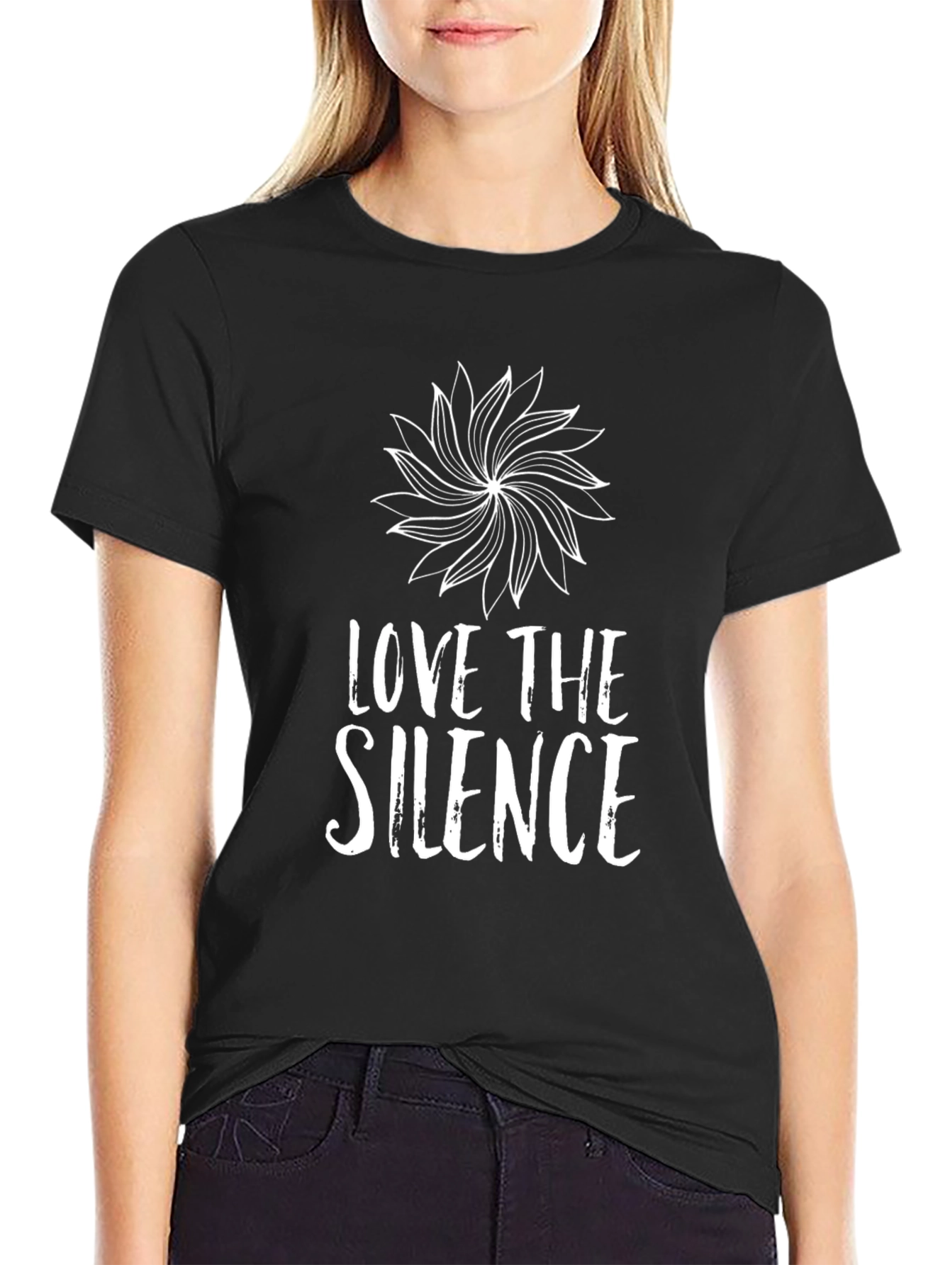 Love the Silence Graphic Tee - Unisex Black Shirt