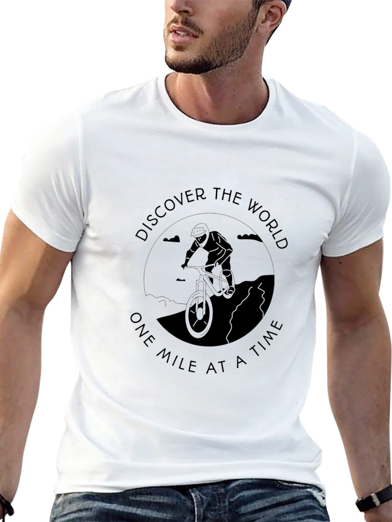 Discover the World T-Shirt - Black Graphic Tee