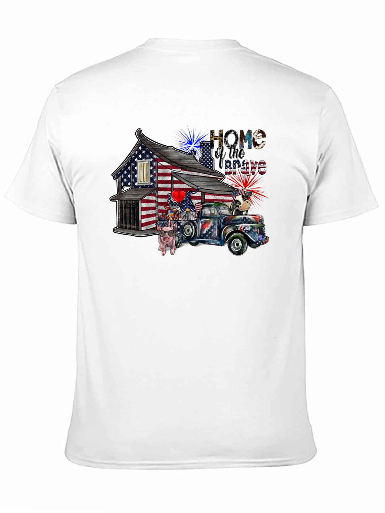 Patriotic Home of the Brave Graphic Tee
