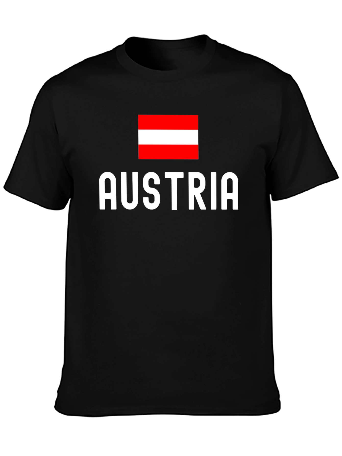 Austria Flag T-Shirt - Black Tee Austrian Pride