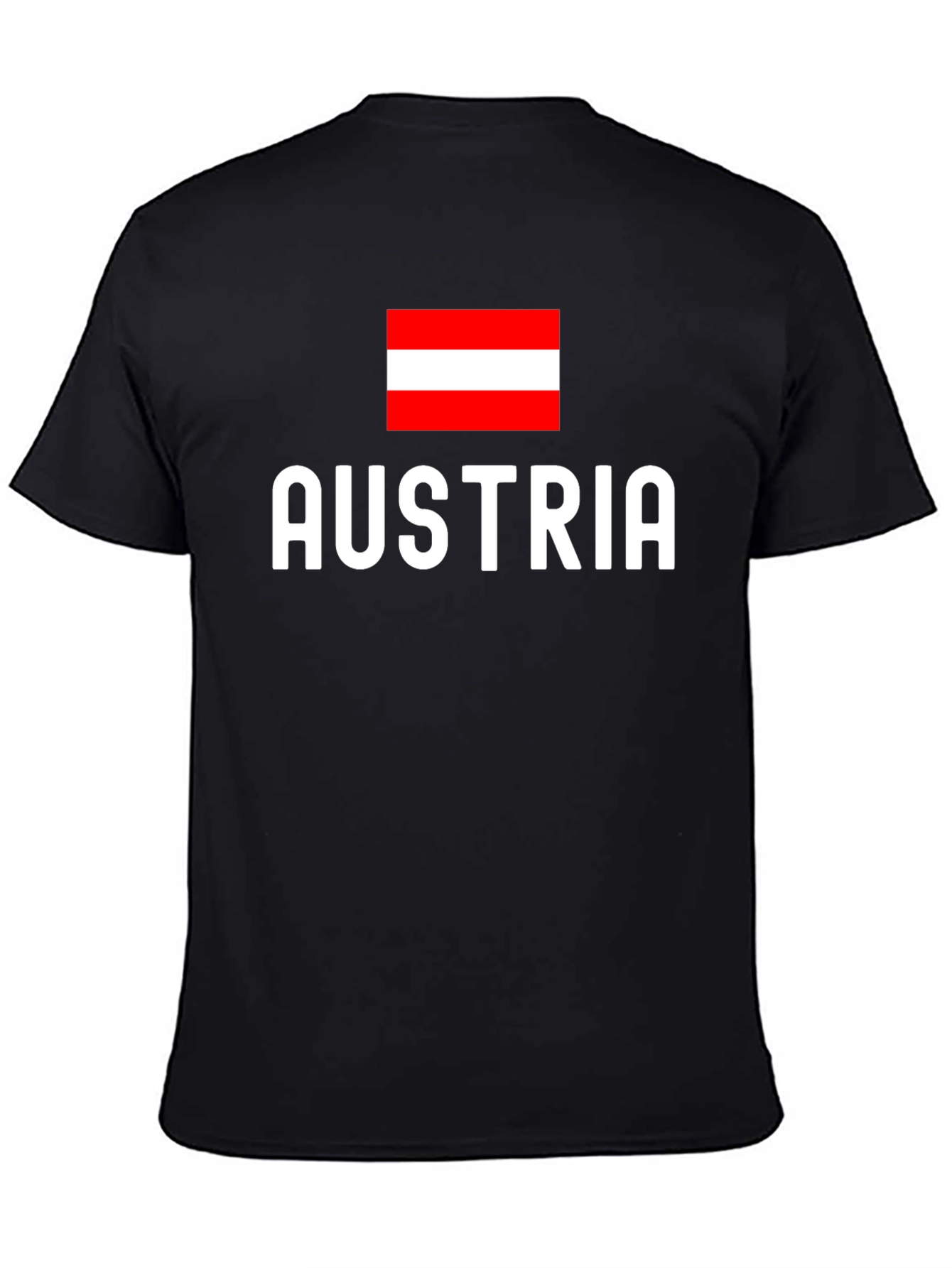 Austria Flag T-Shirt - Black Tee Austrian Pride