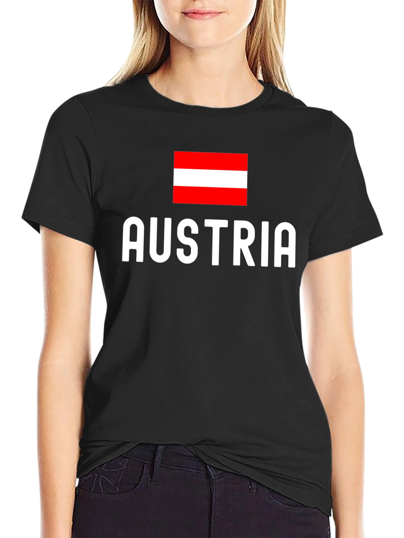 Austria Flag T-Shirt - Black Tee Austrian Pride