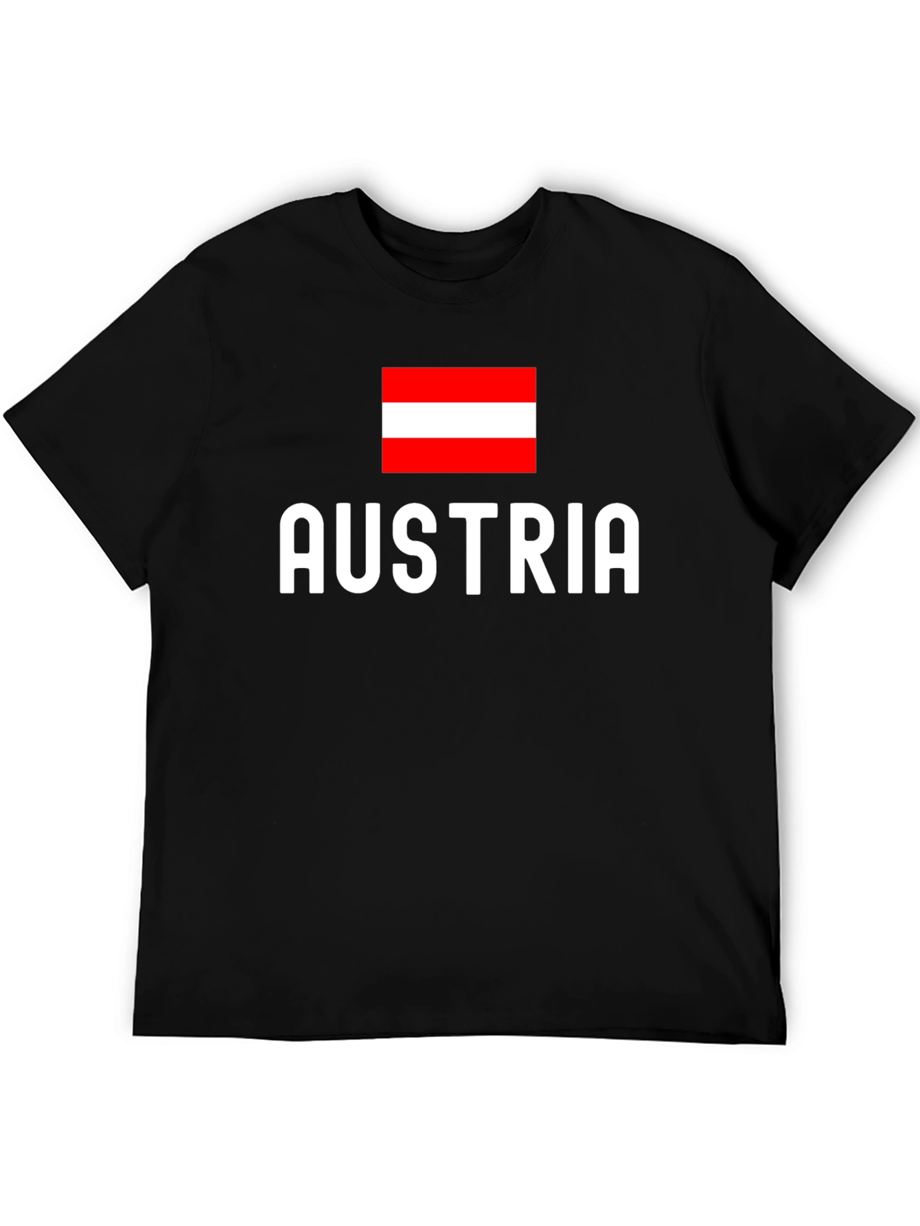 Austria Flag T-Shirt - Black Tee Austrian Pride
