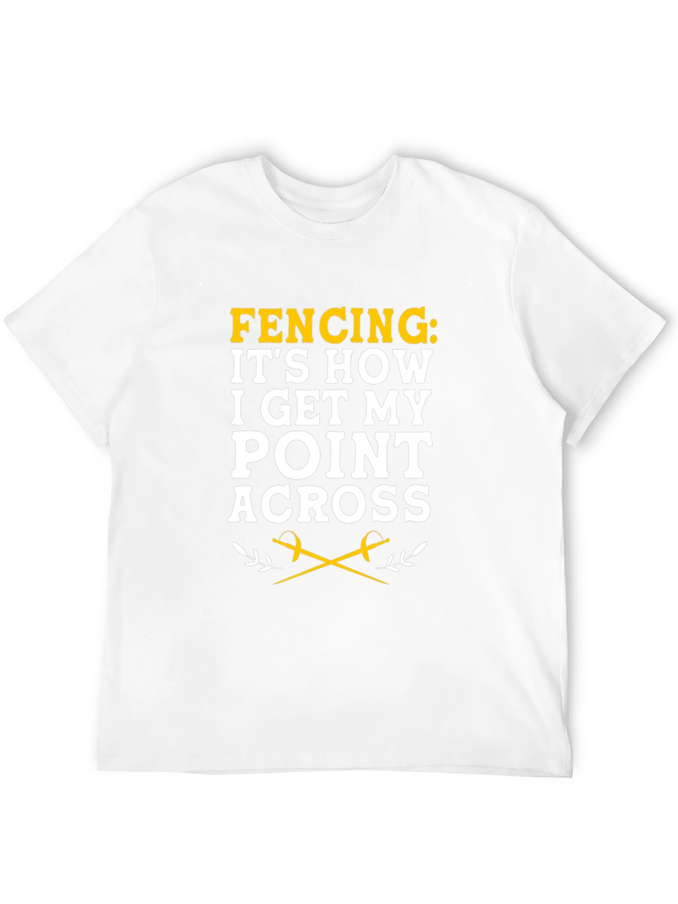 Fencing Point Across Black Graphic Tee