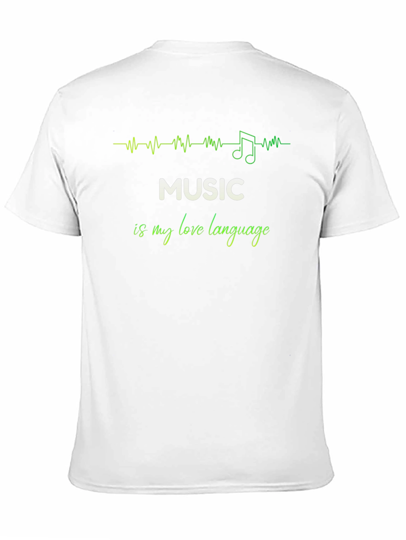 Music is My Love Language Black T-Shirt