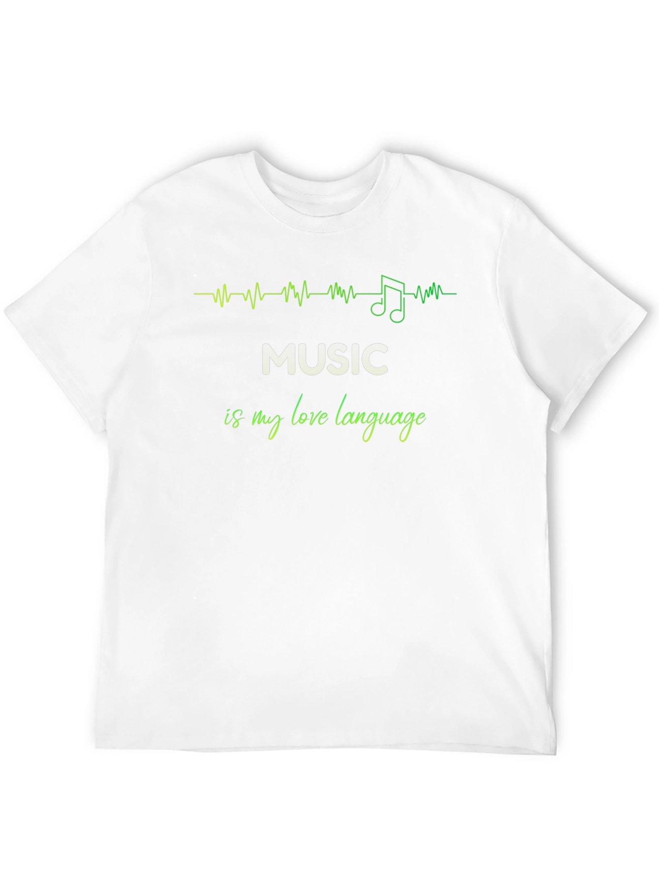 Music is My Love Language Black T-Shirt